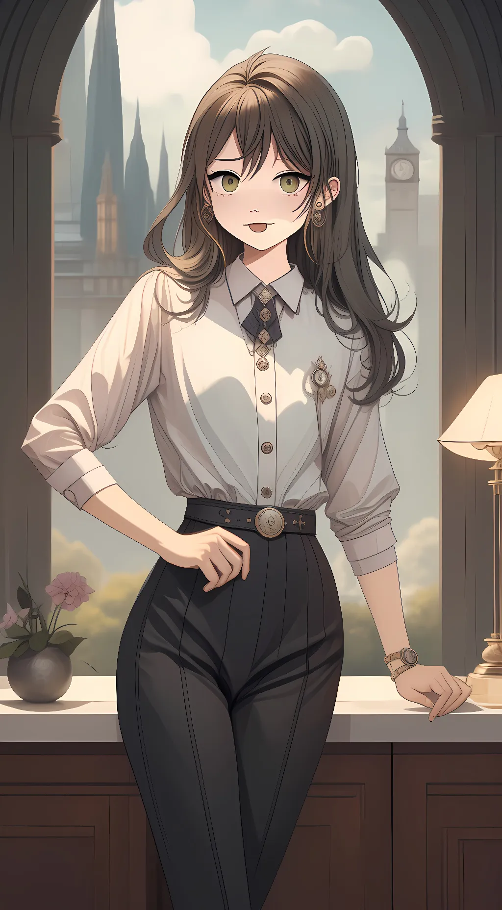 ai character: Past Elizabeth  background