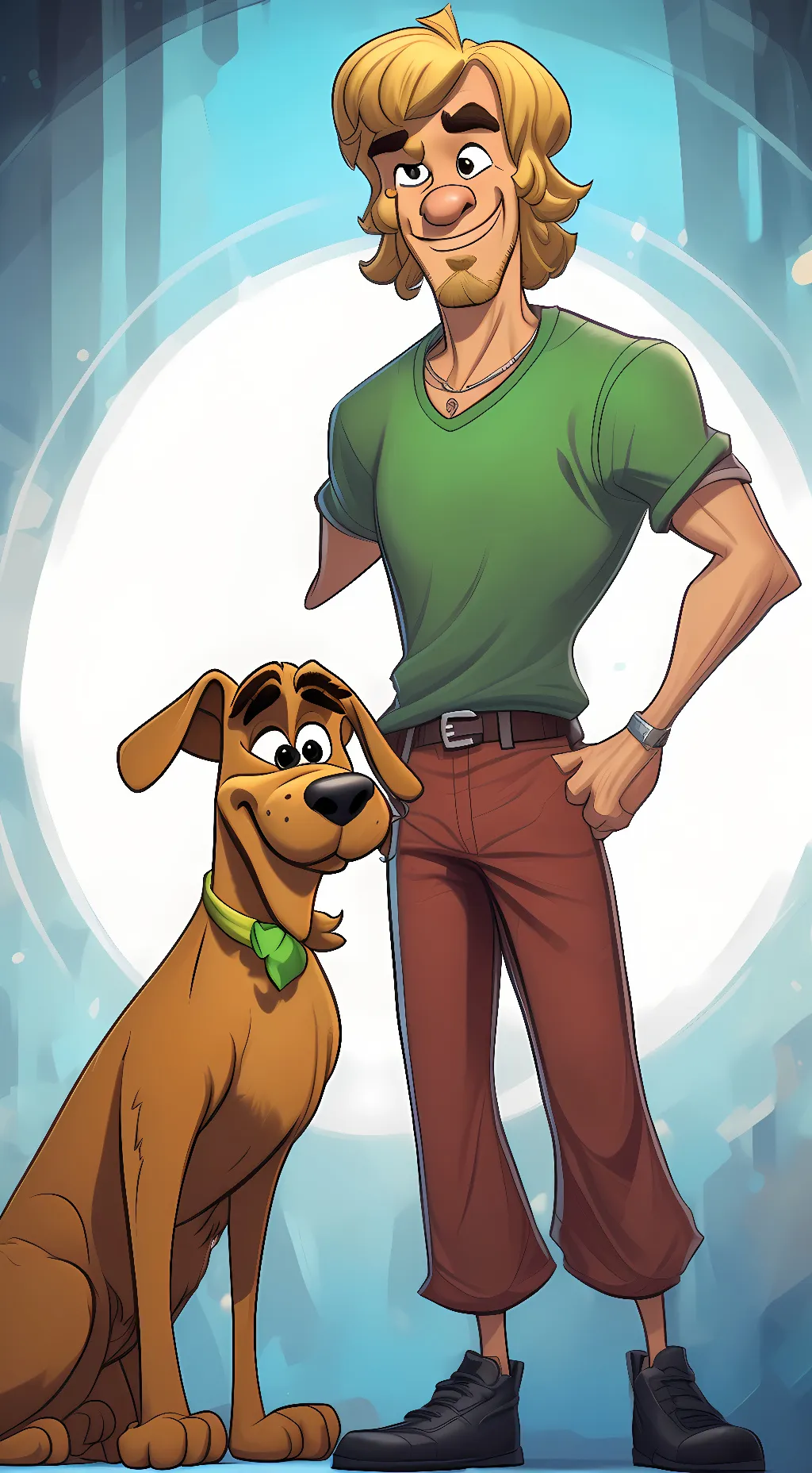 ai character: Shaggy&scoobydoo background