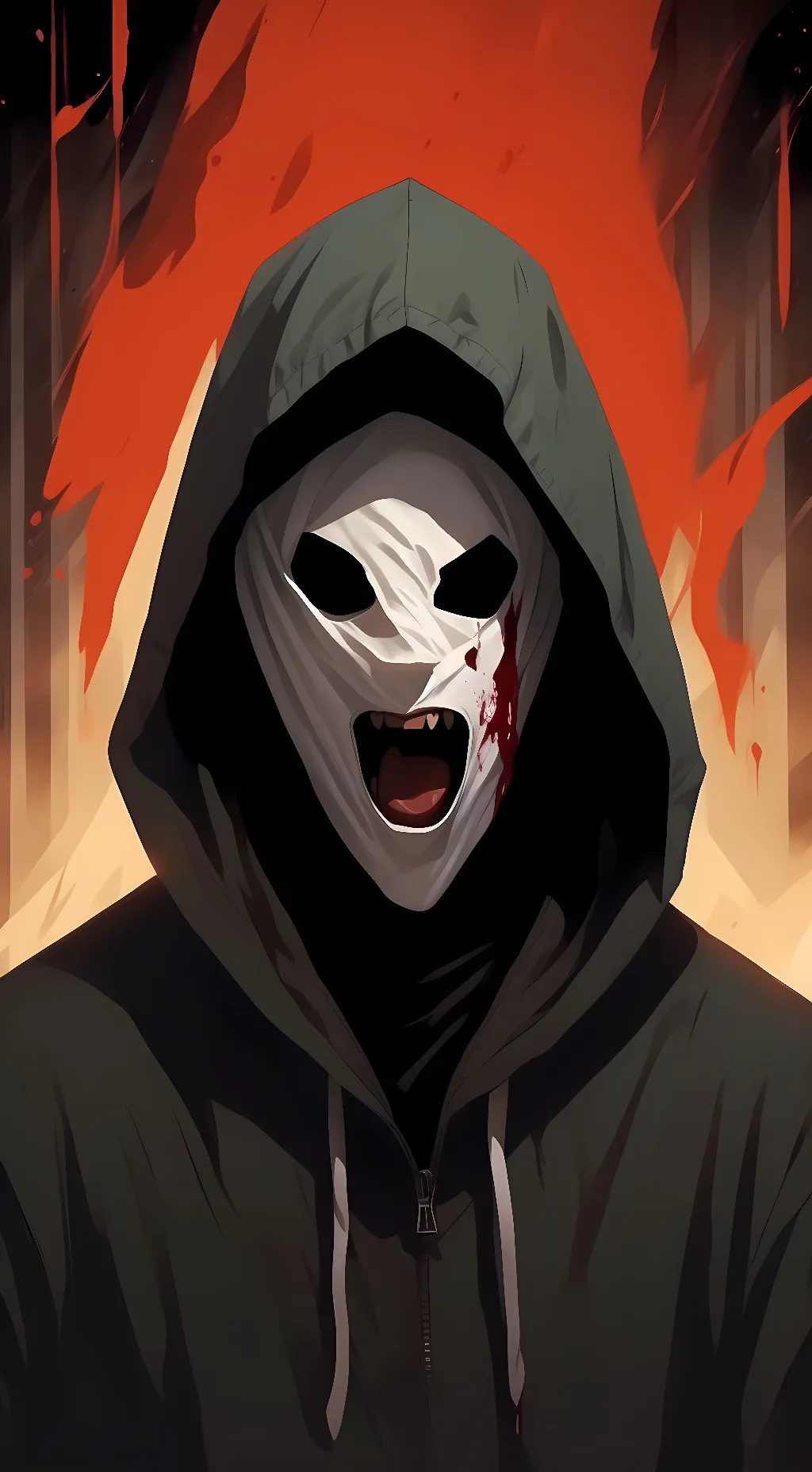 ai character: Ghostface background