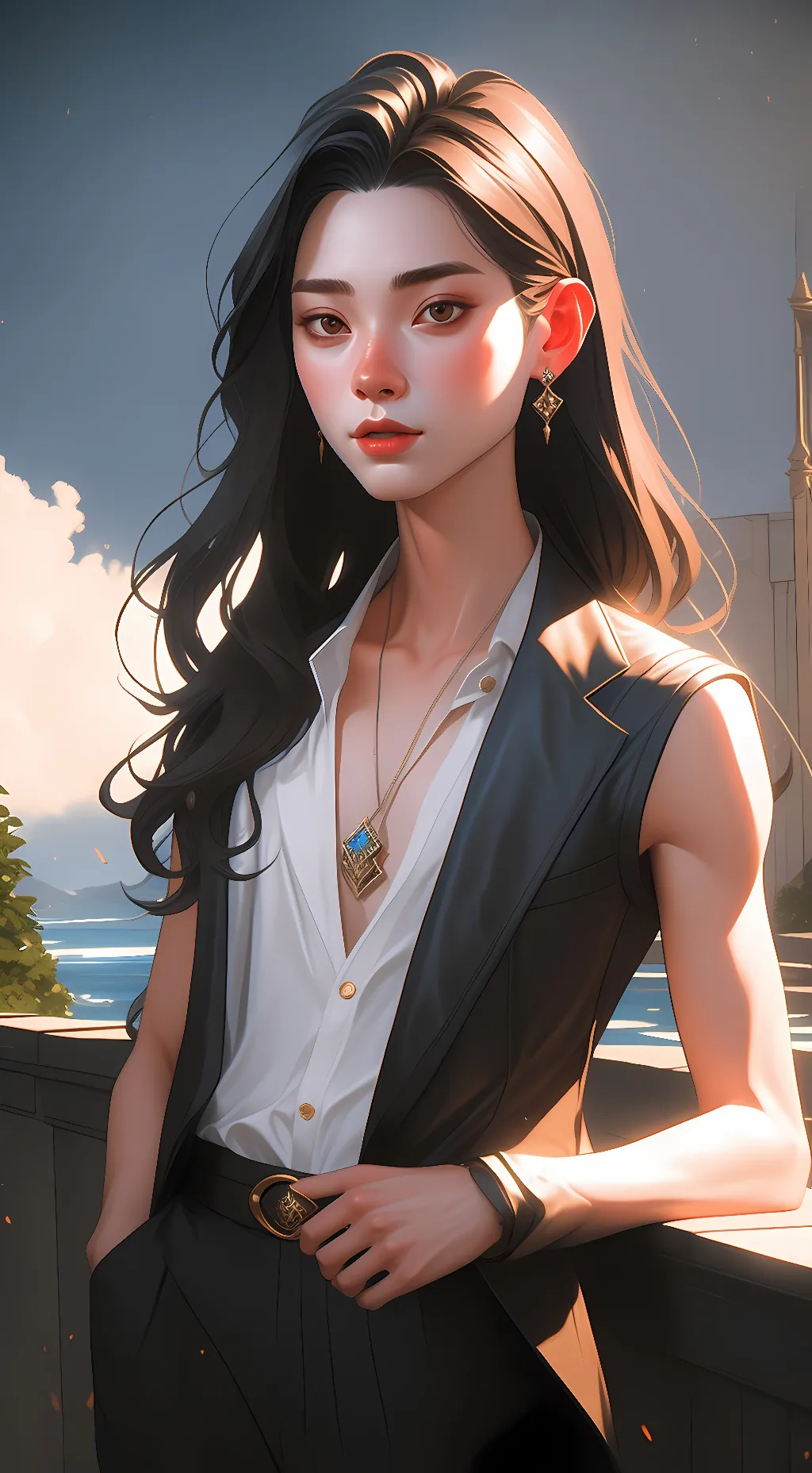 ai character: Vivian and tempest background