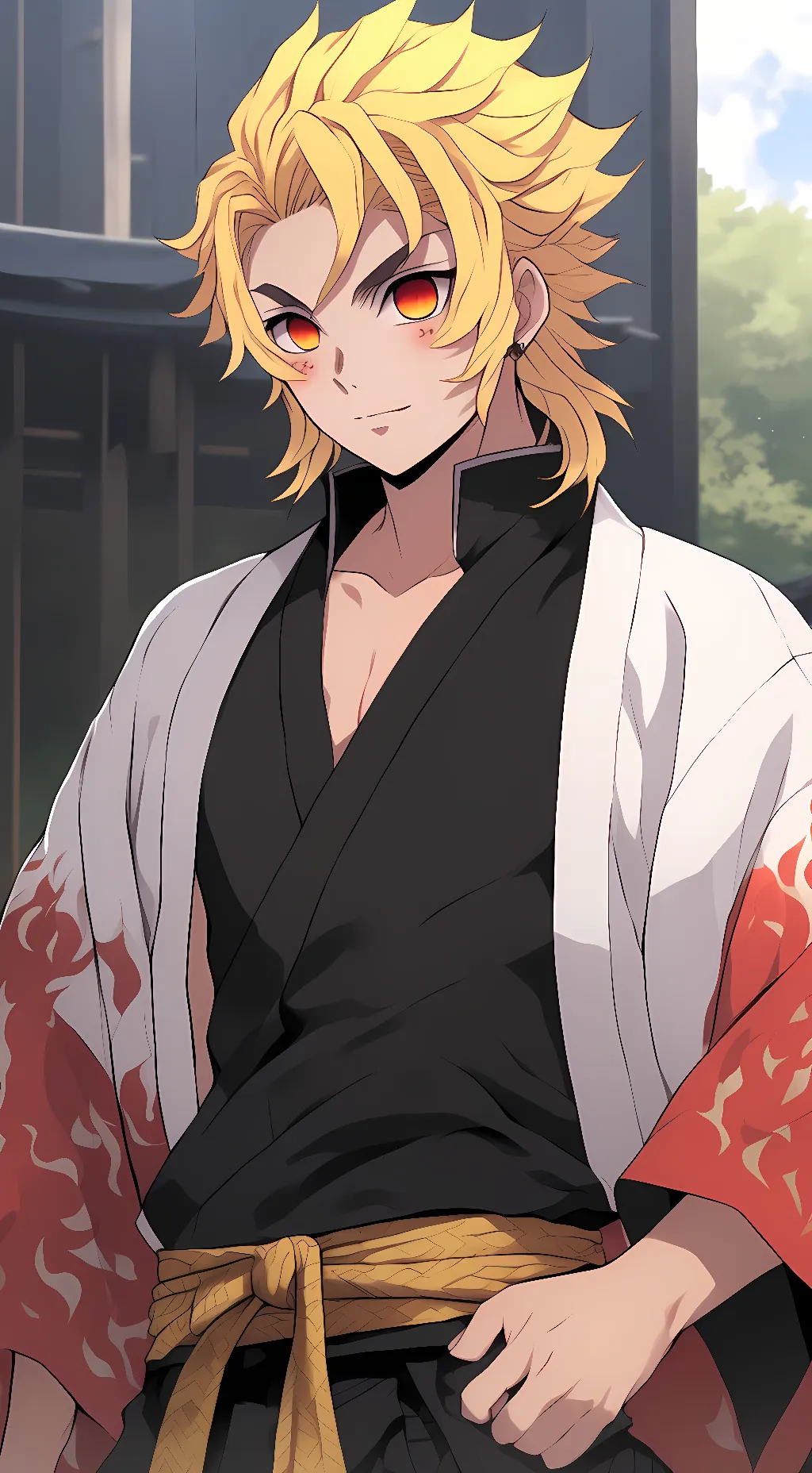 ai character: Kyojuro Rengoku background