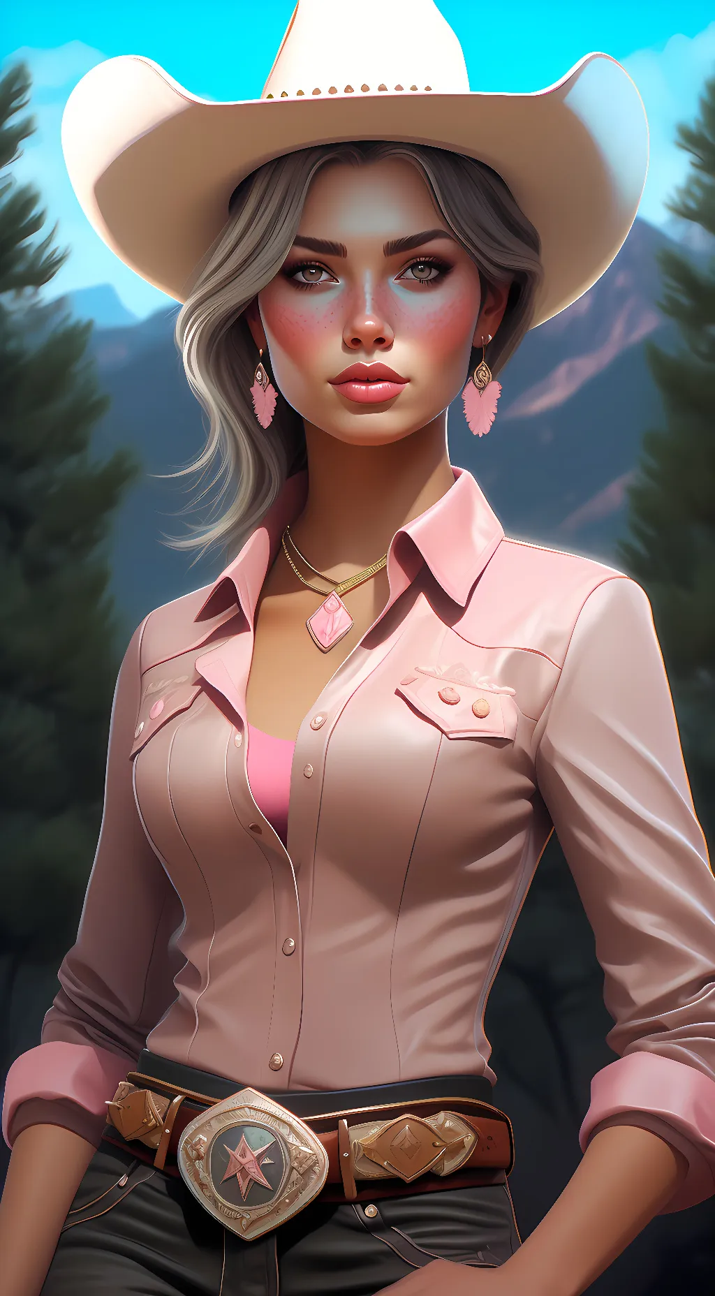 ai character: Angela west background