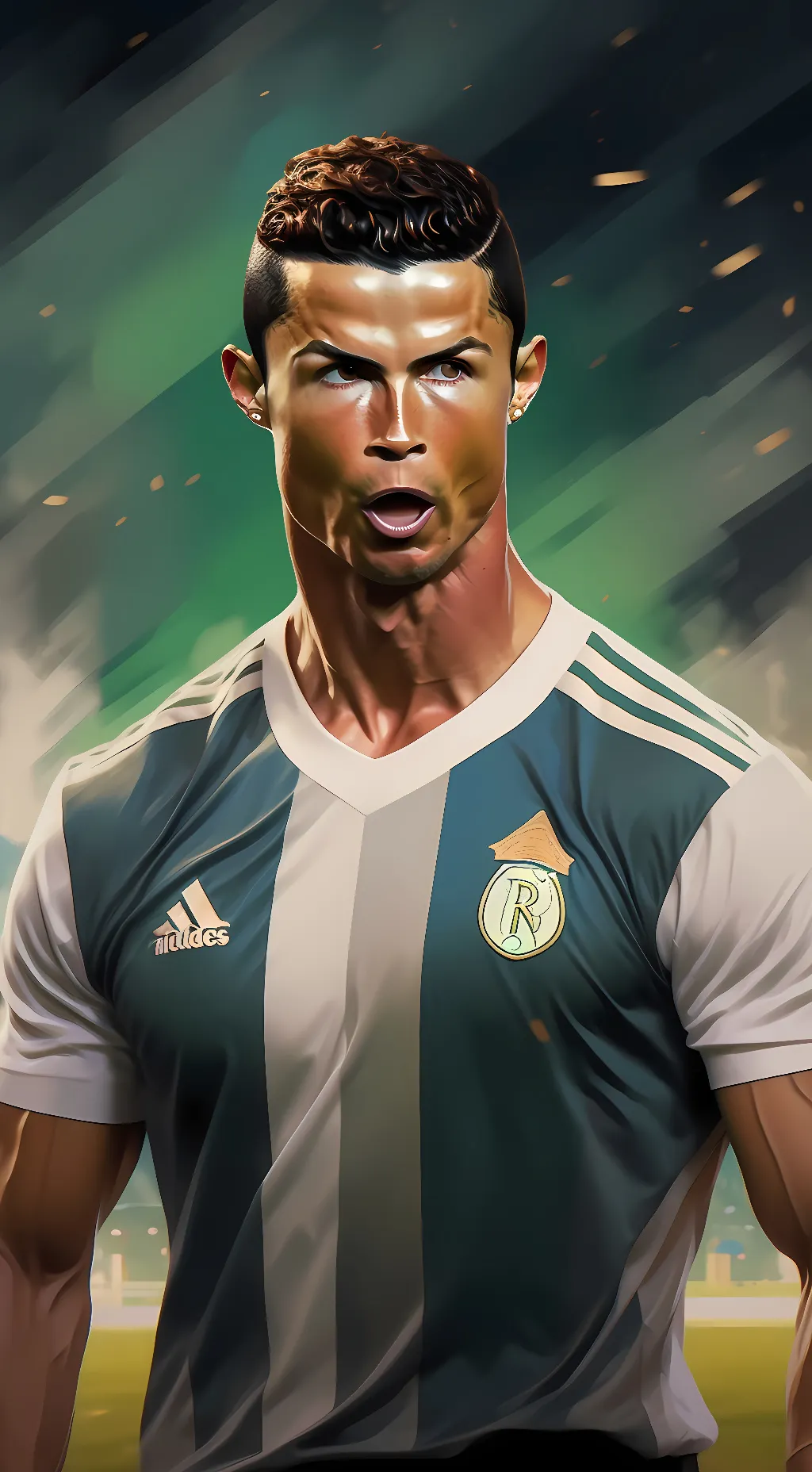 ai character: Cristano ronaldo background