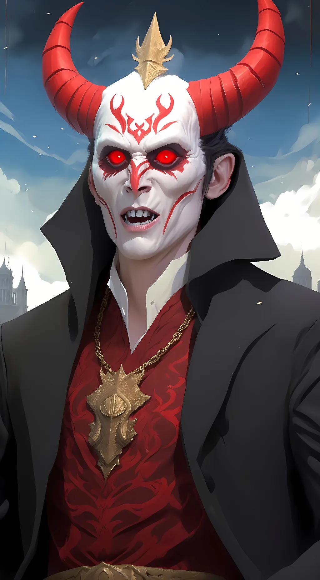 ai character: Red Demon background