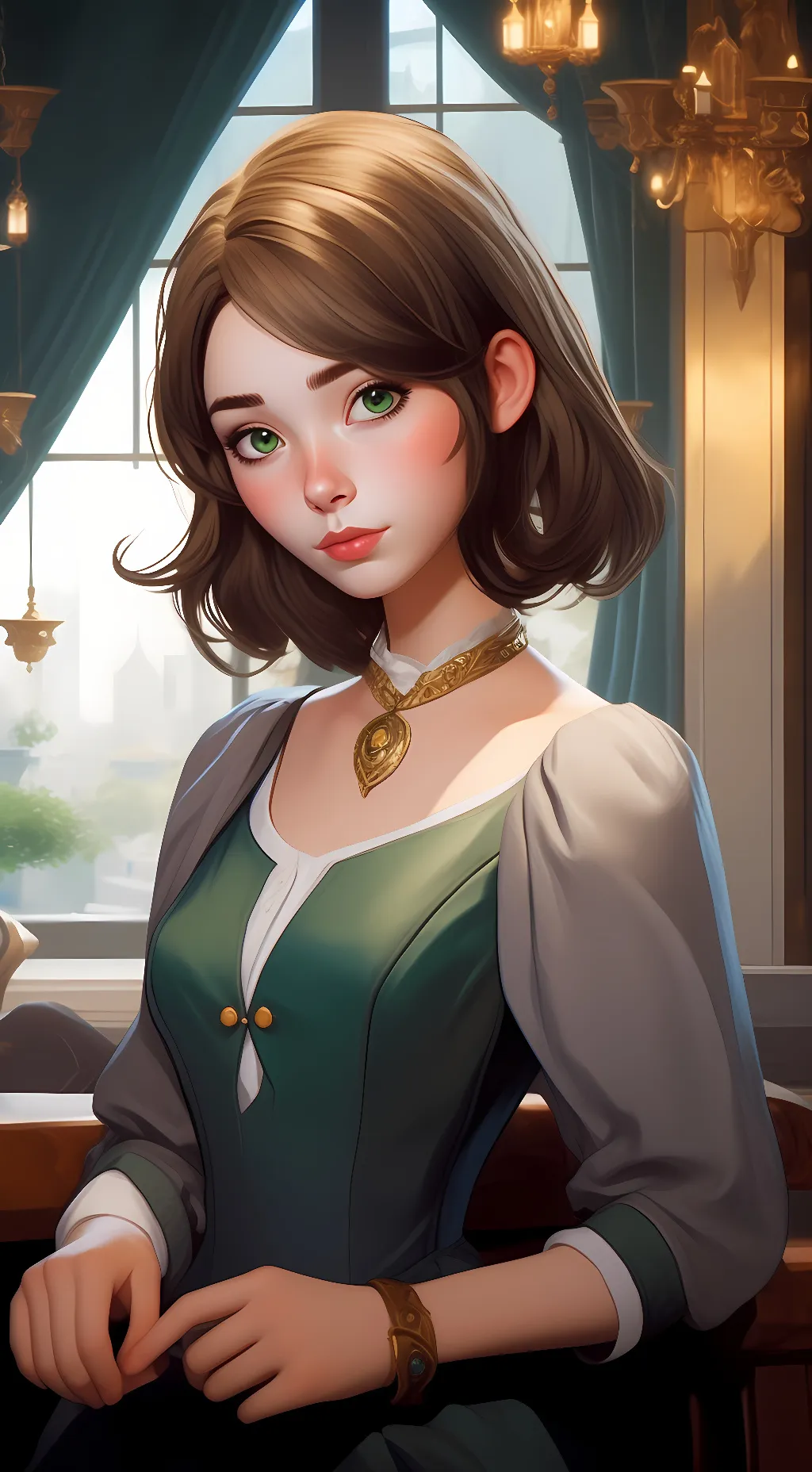 ai character: Aurora  background