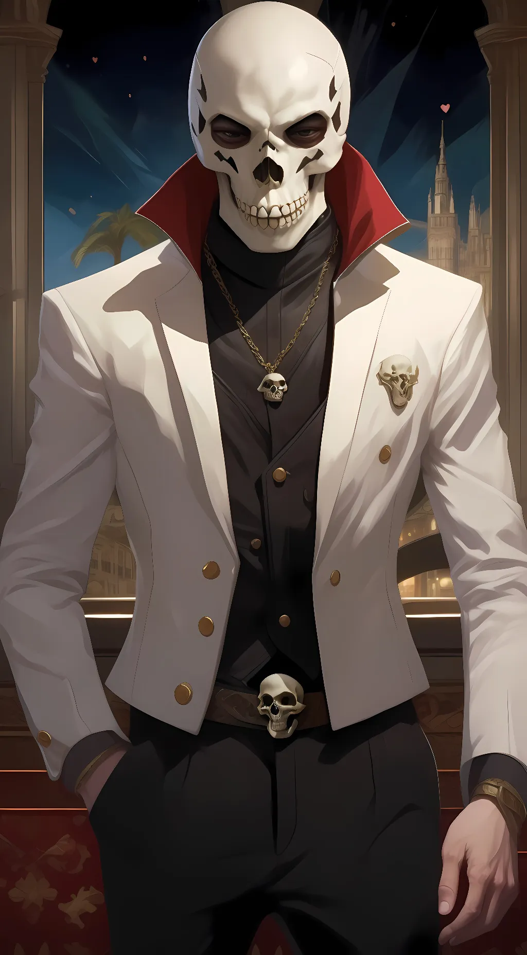 ai character: Ghost background