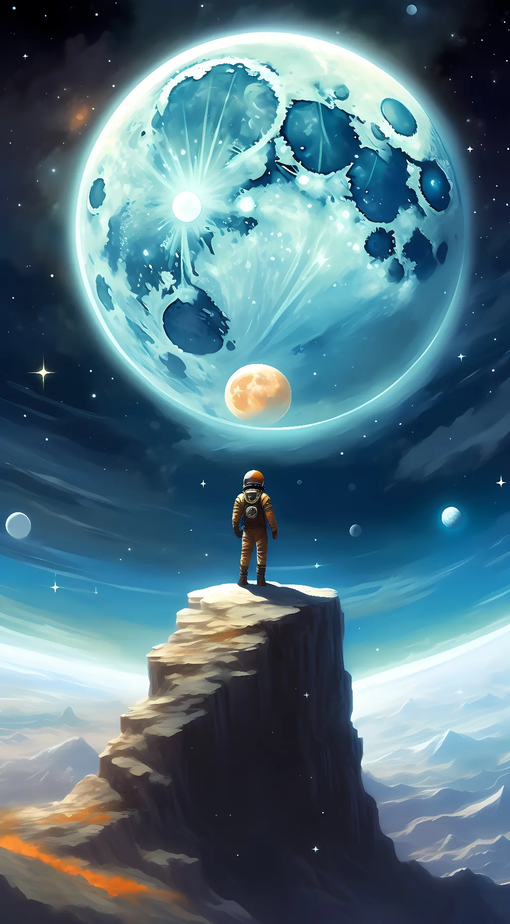 ai character: Moon background