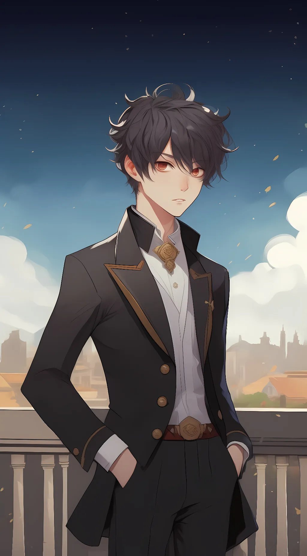 ai character: ... Soni  background