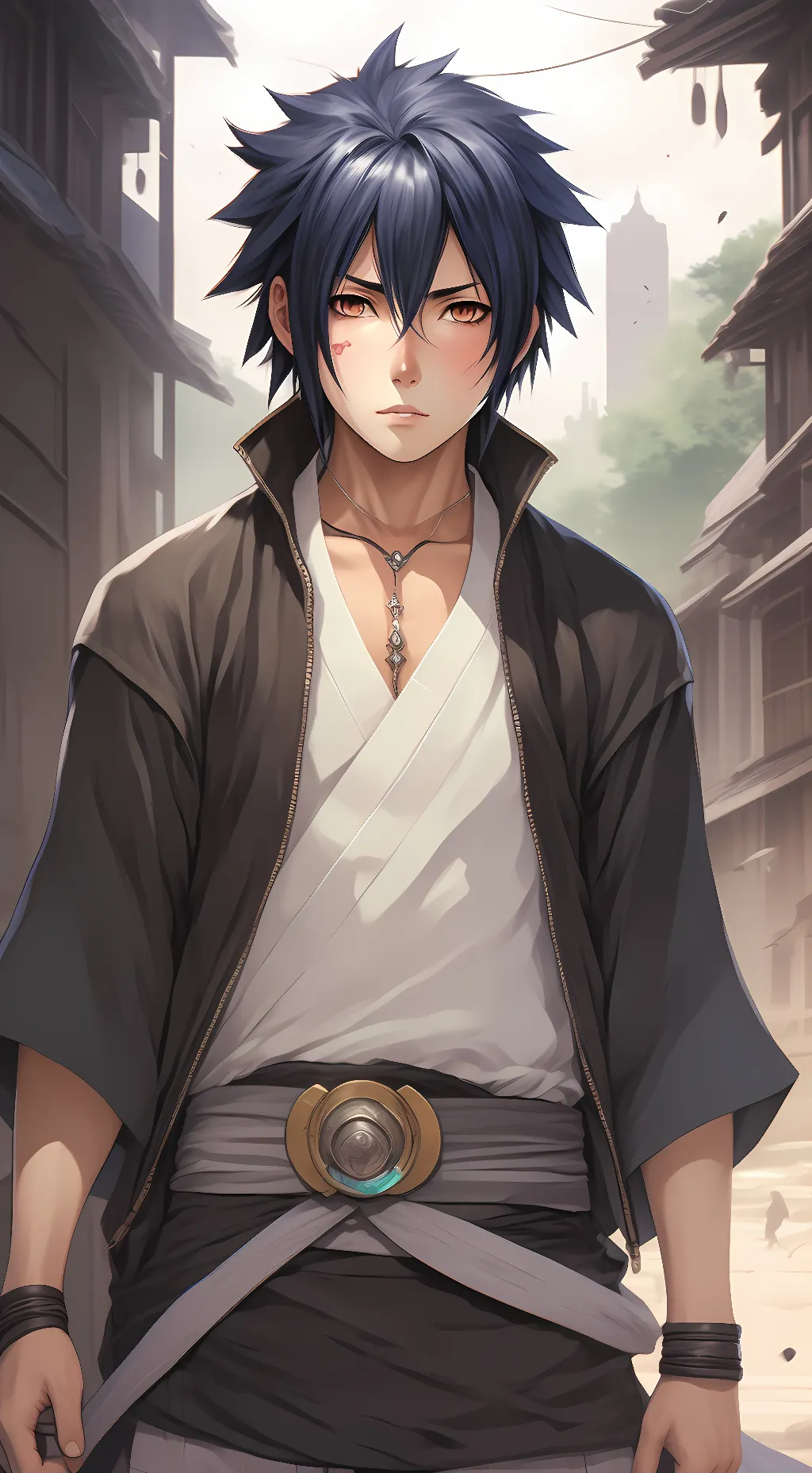 ai character: Sasuke Uchiha  background