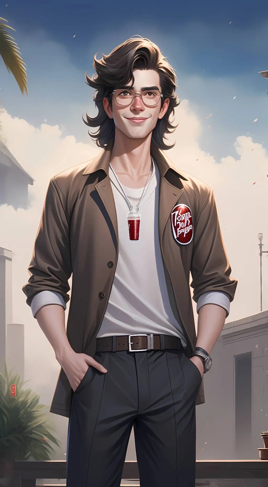 ai character: Dr. Pepper background
