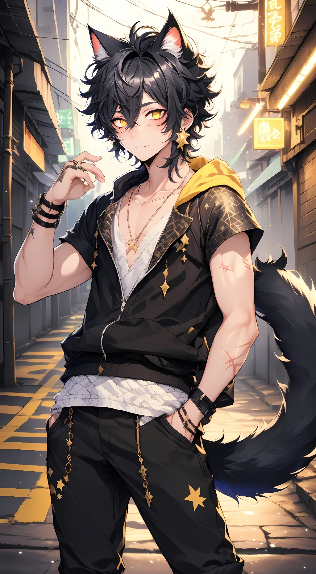 ai character: Star ⭐ background