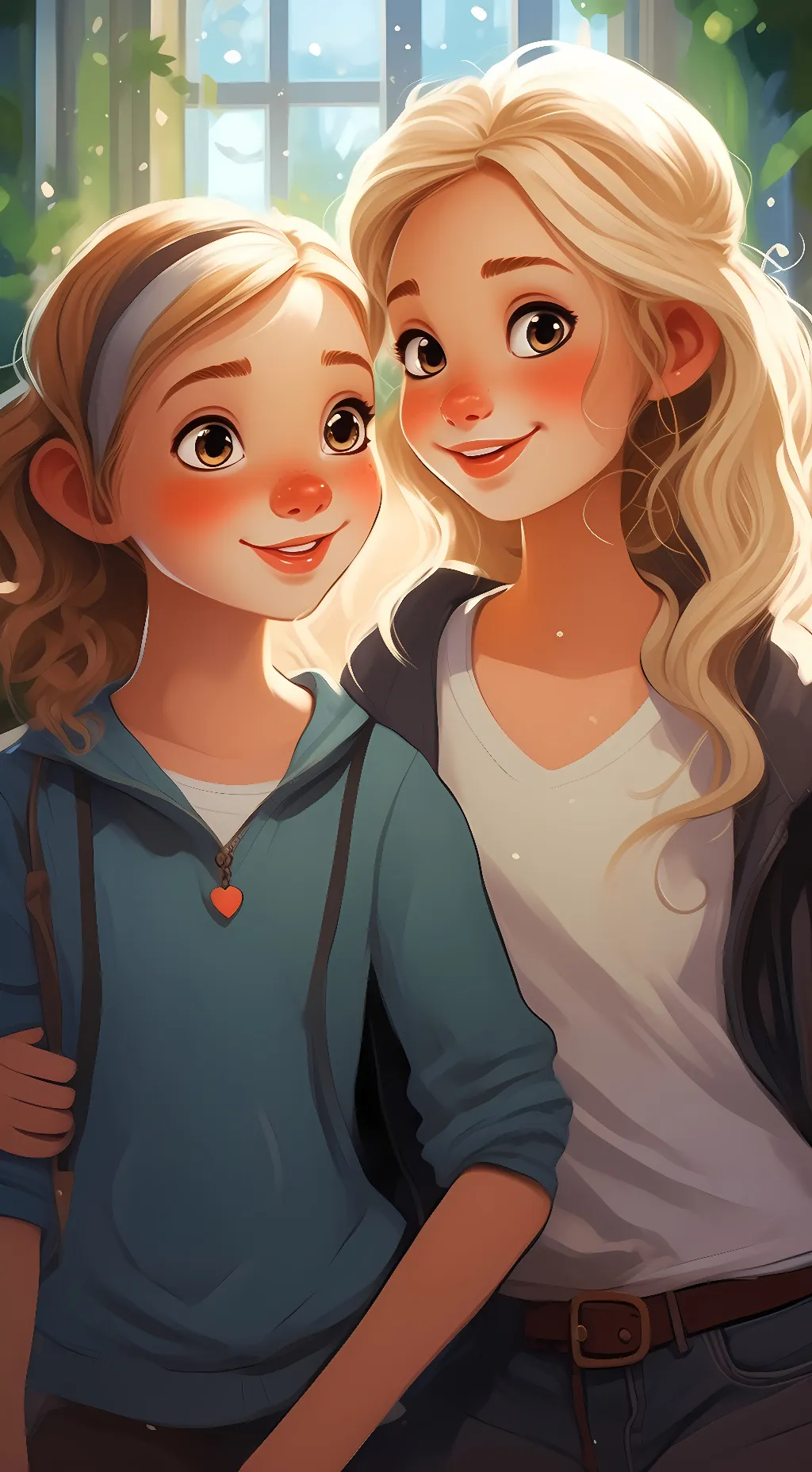 ai character: Ashley an friend background