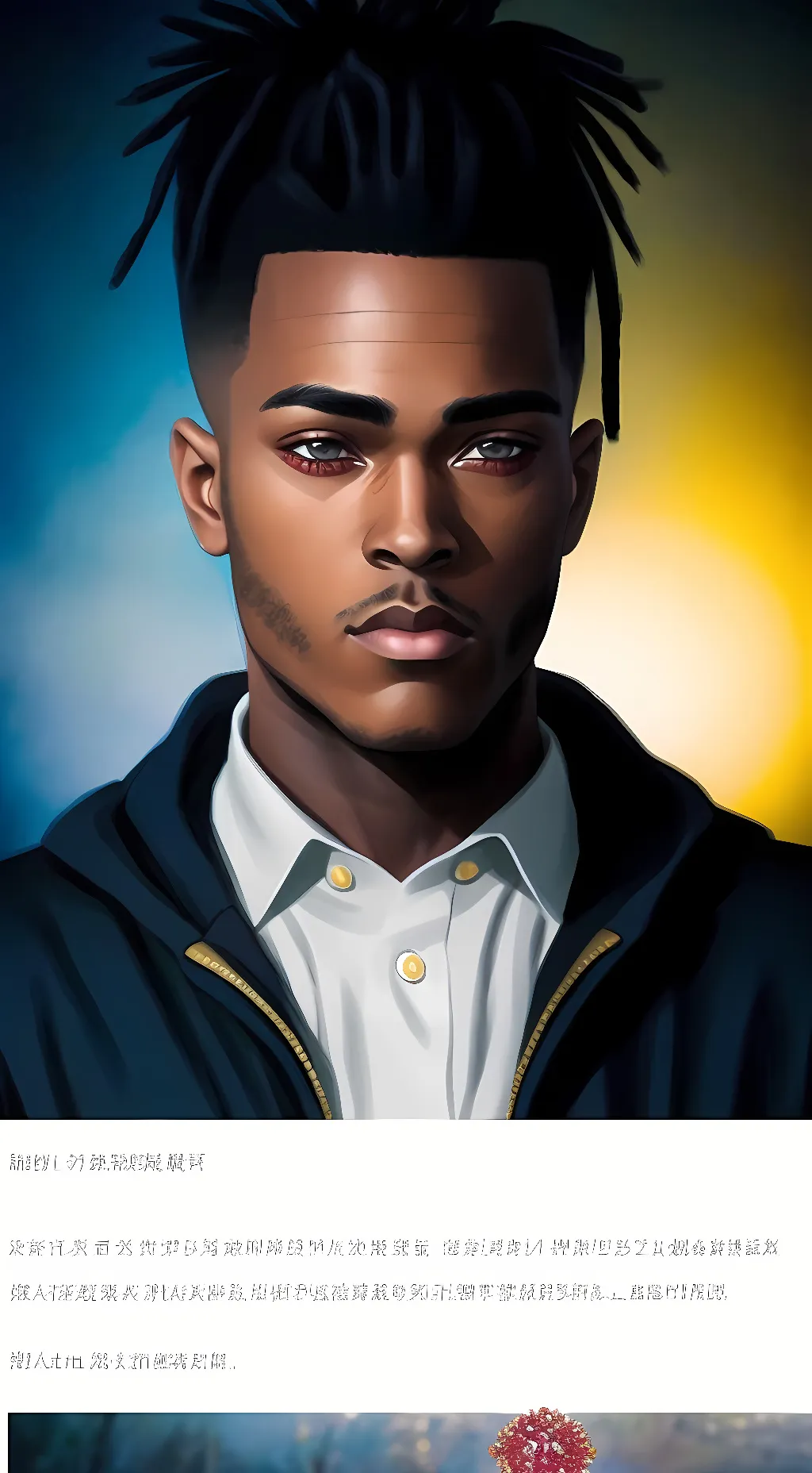 ai character: XXXTENTACION background