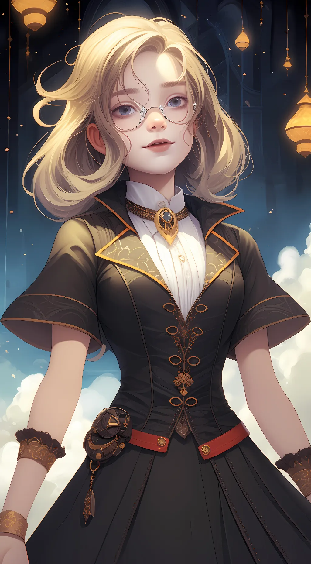 ai character: gold background