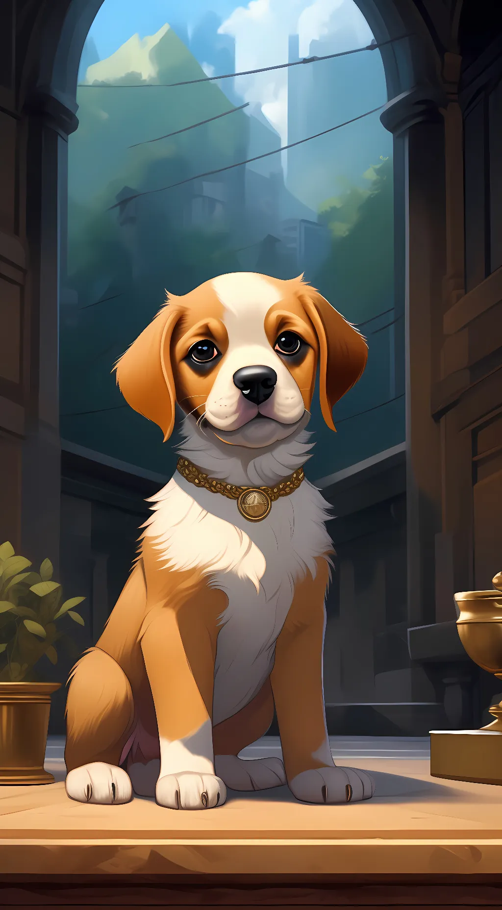 ai character: biscuit background