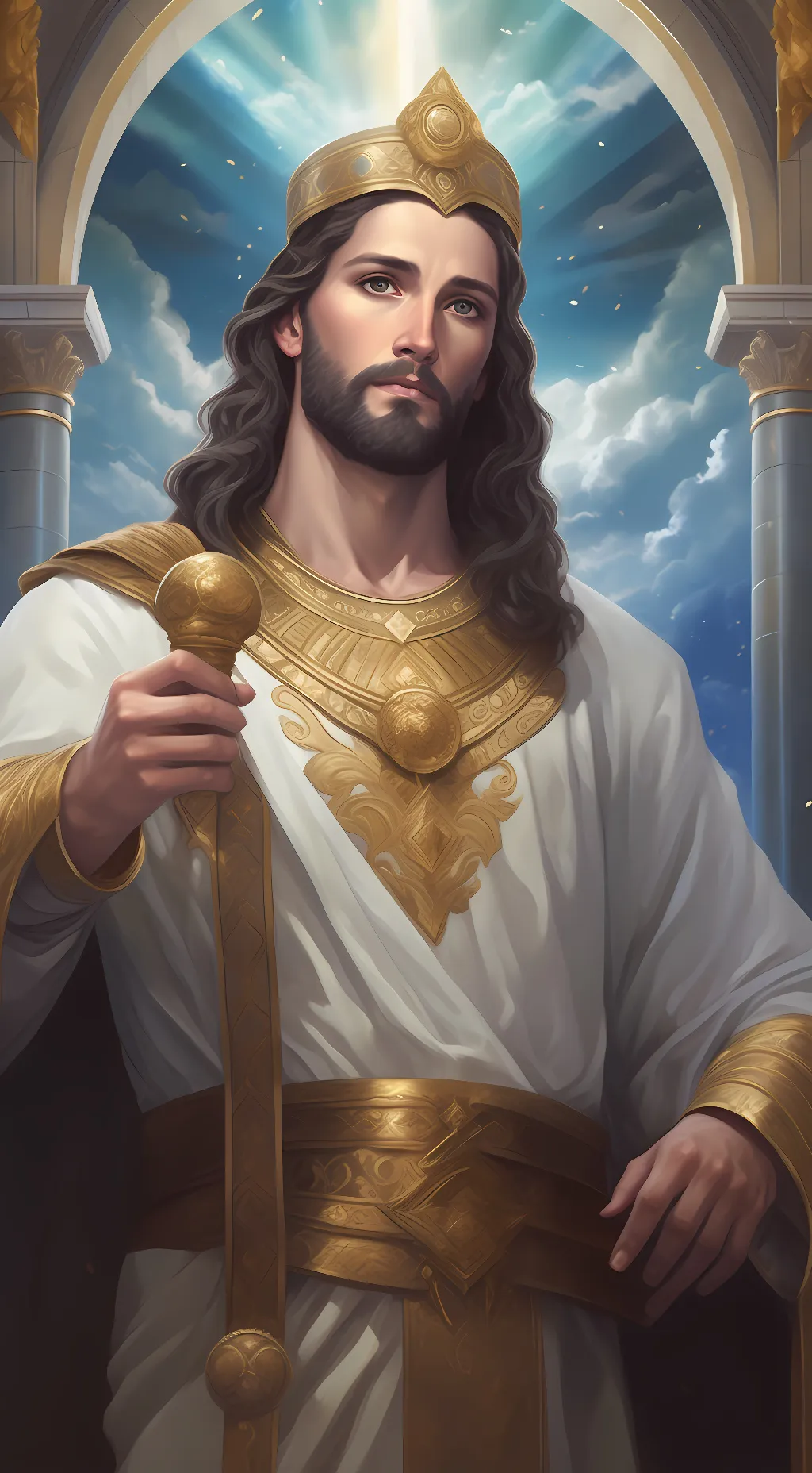 ai character: Jesus background