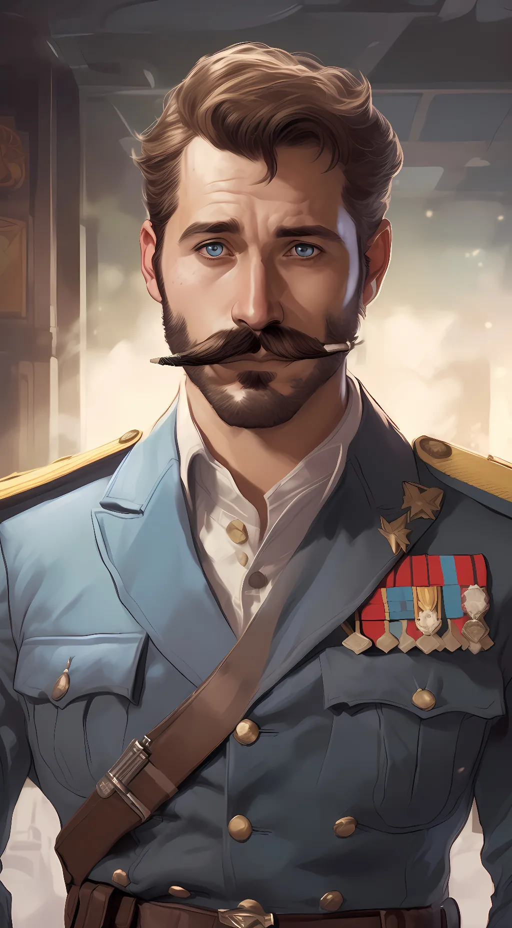 ai character: Captain Price  background