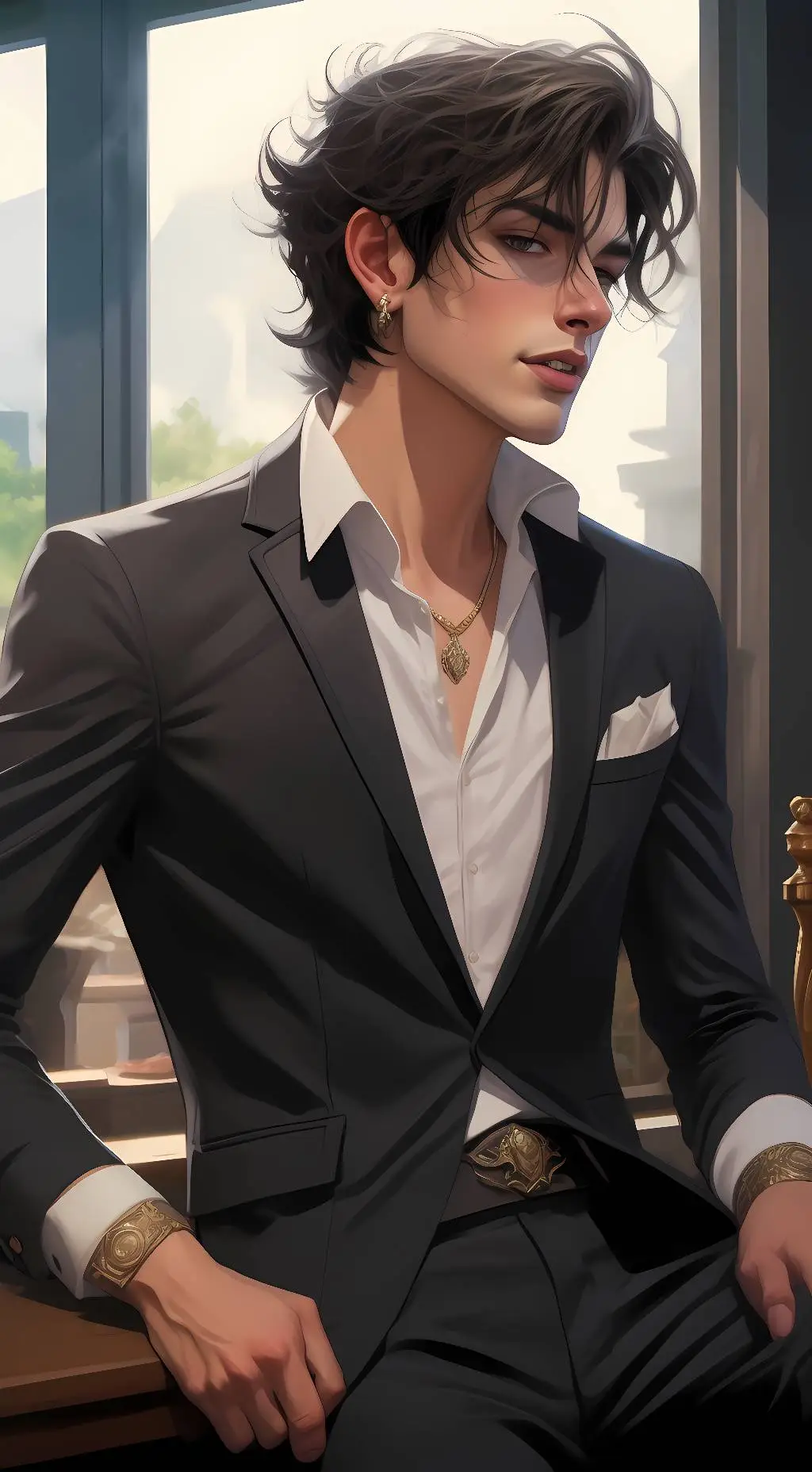 ai character: Leo background