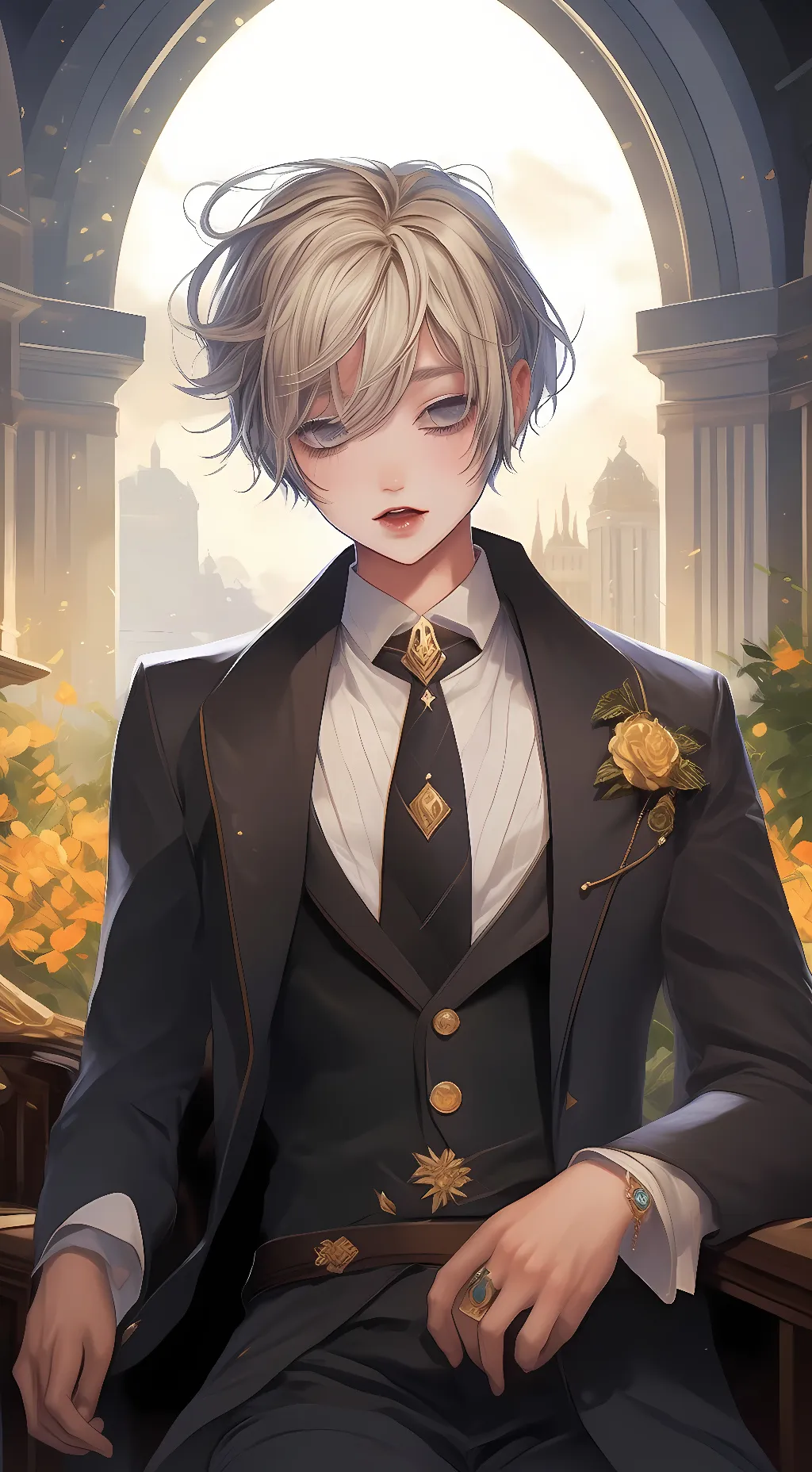 ai character: Denki Kaminari  background