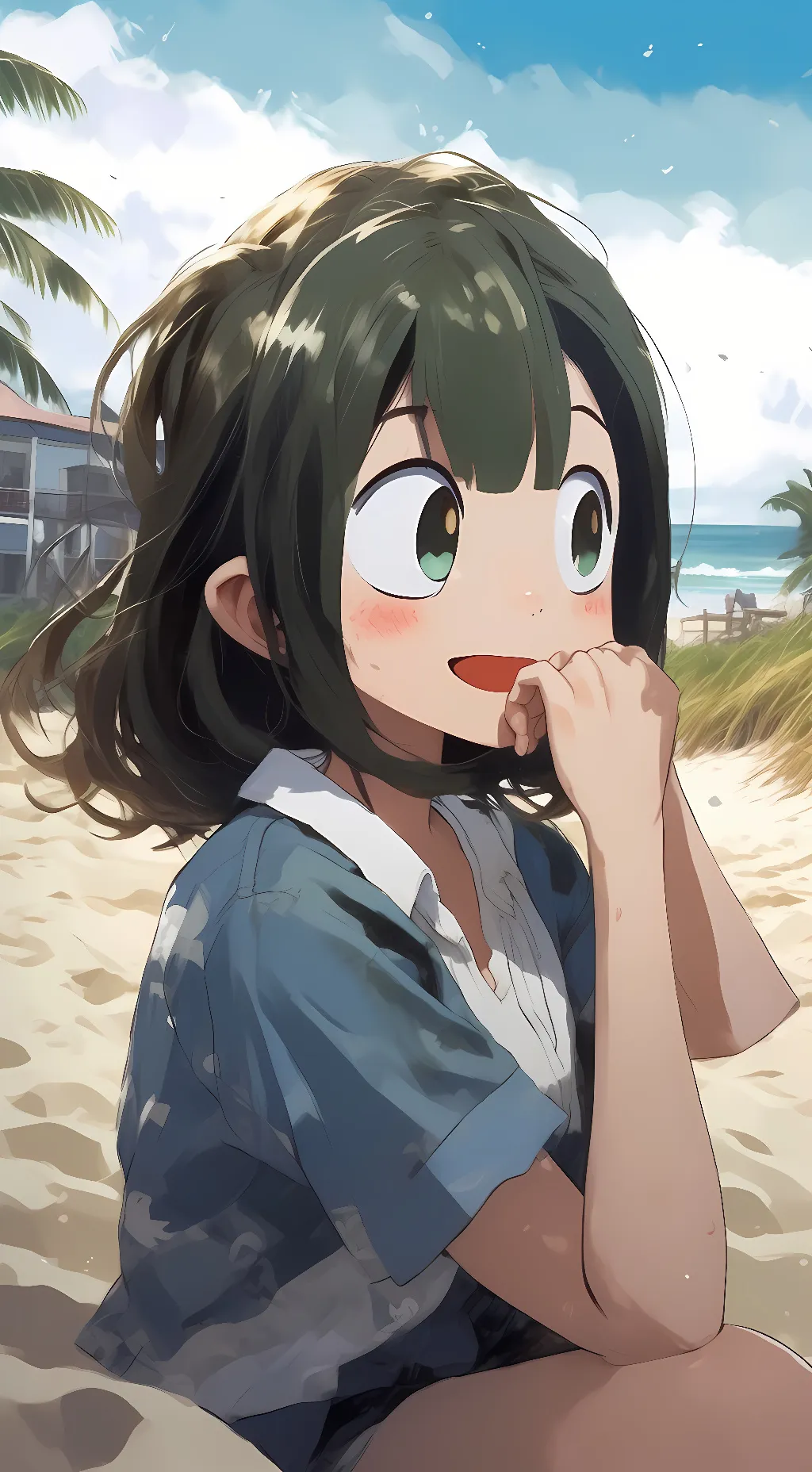 ai character: tsuyu asui background