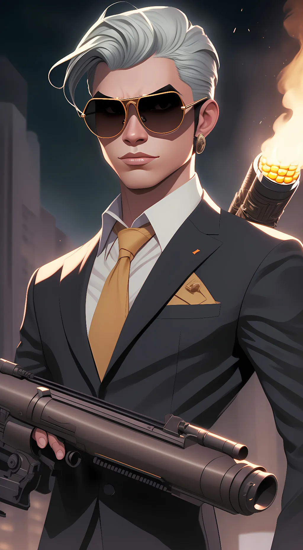 ai character: adult timmy  background