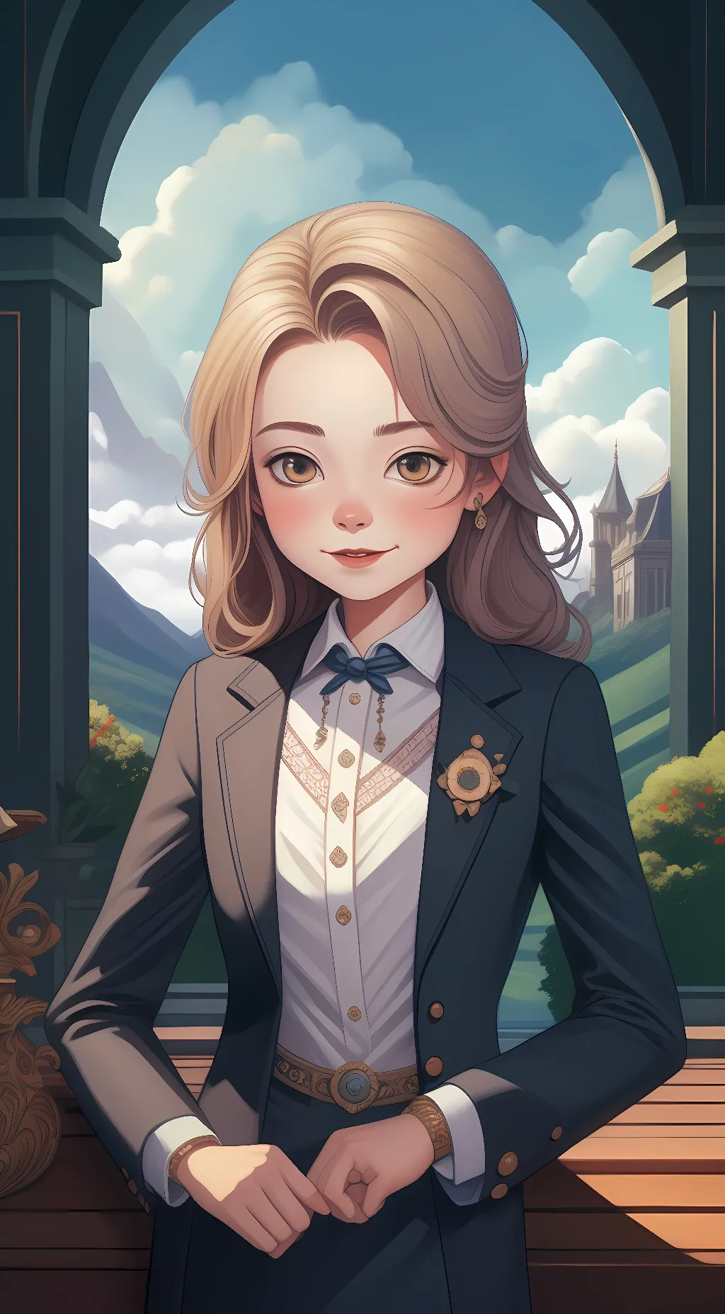 ai character: Coral background