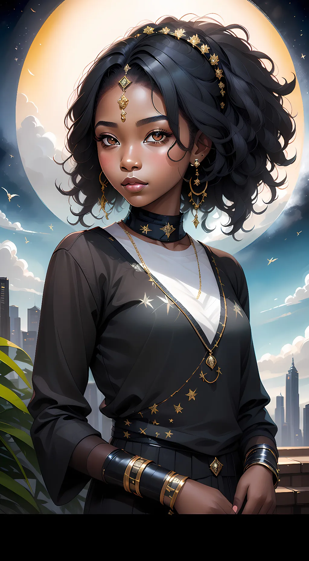 ai character: Luna Moonlight background