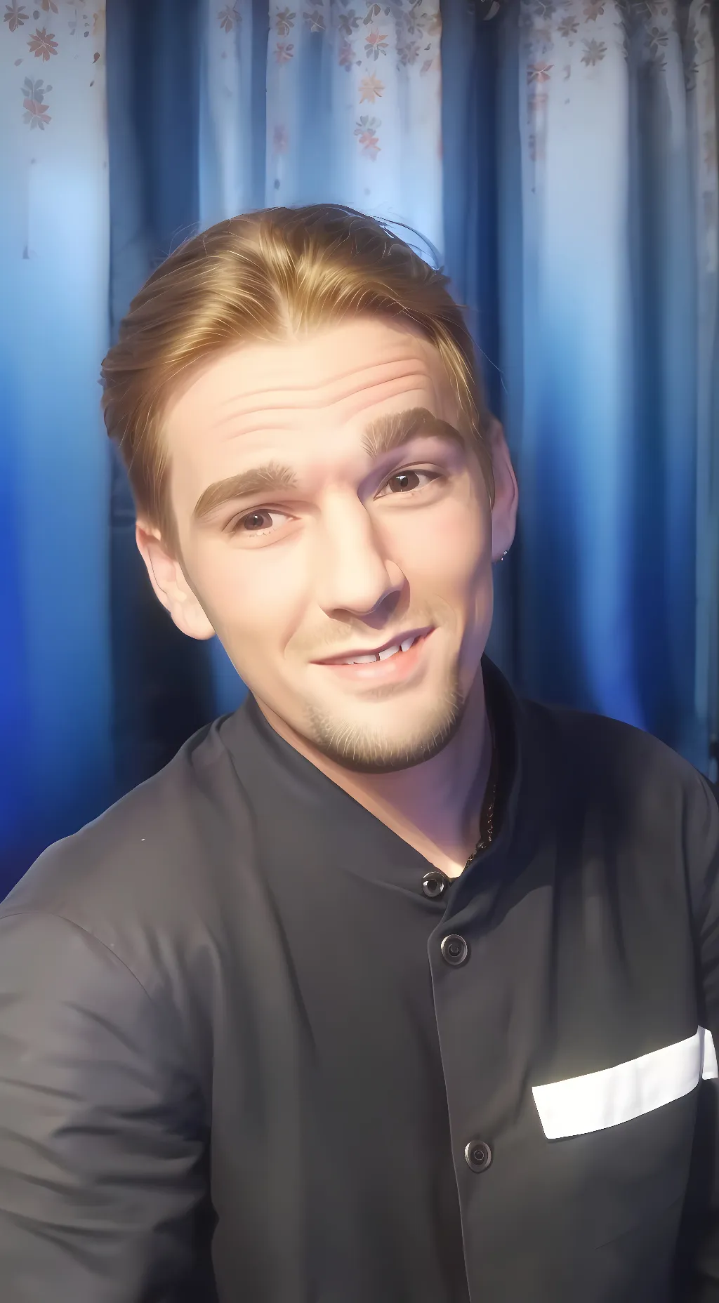 ai character: my name is showing background