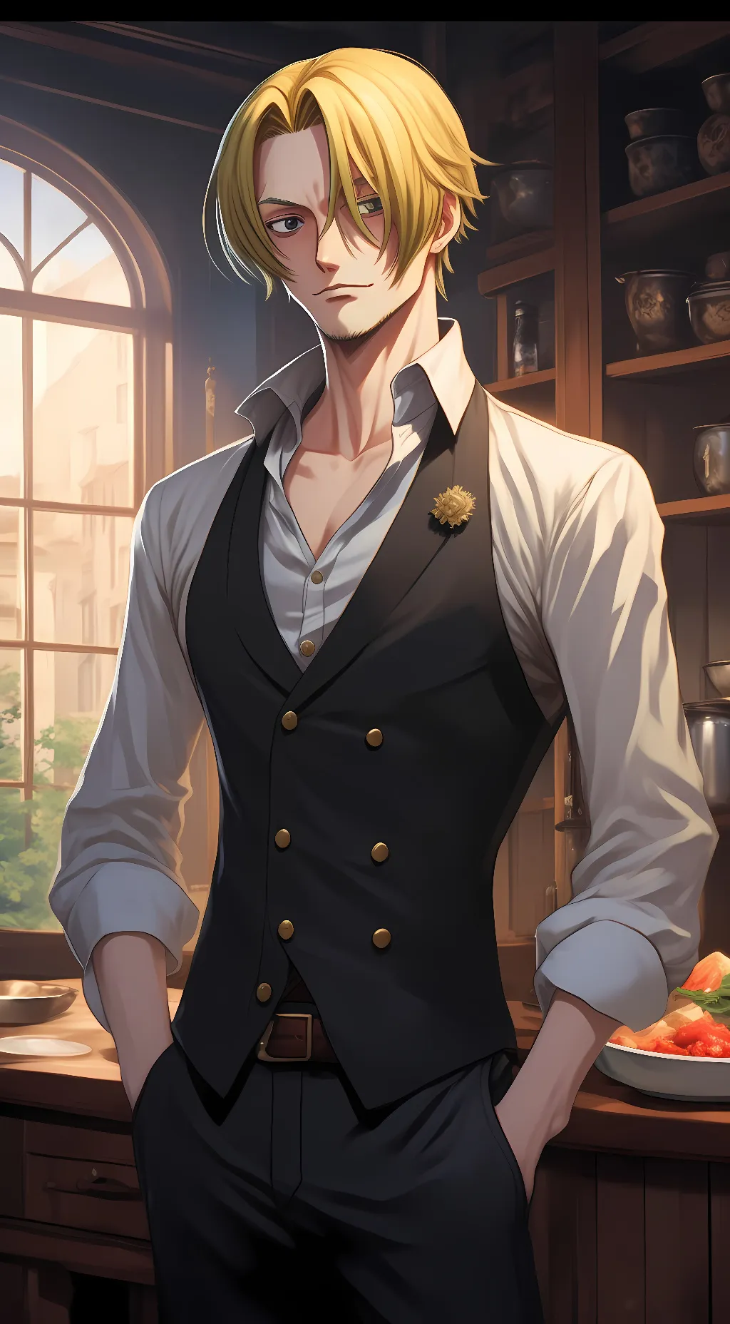 ai character: Sanji  background