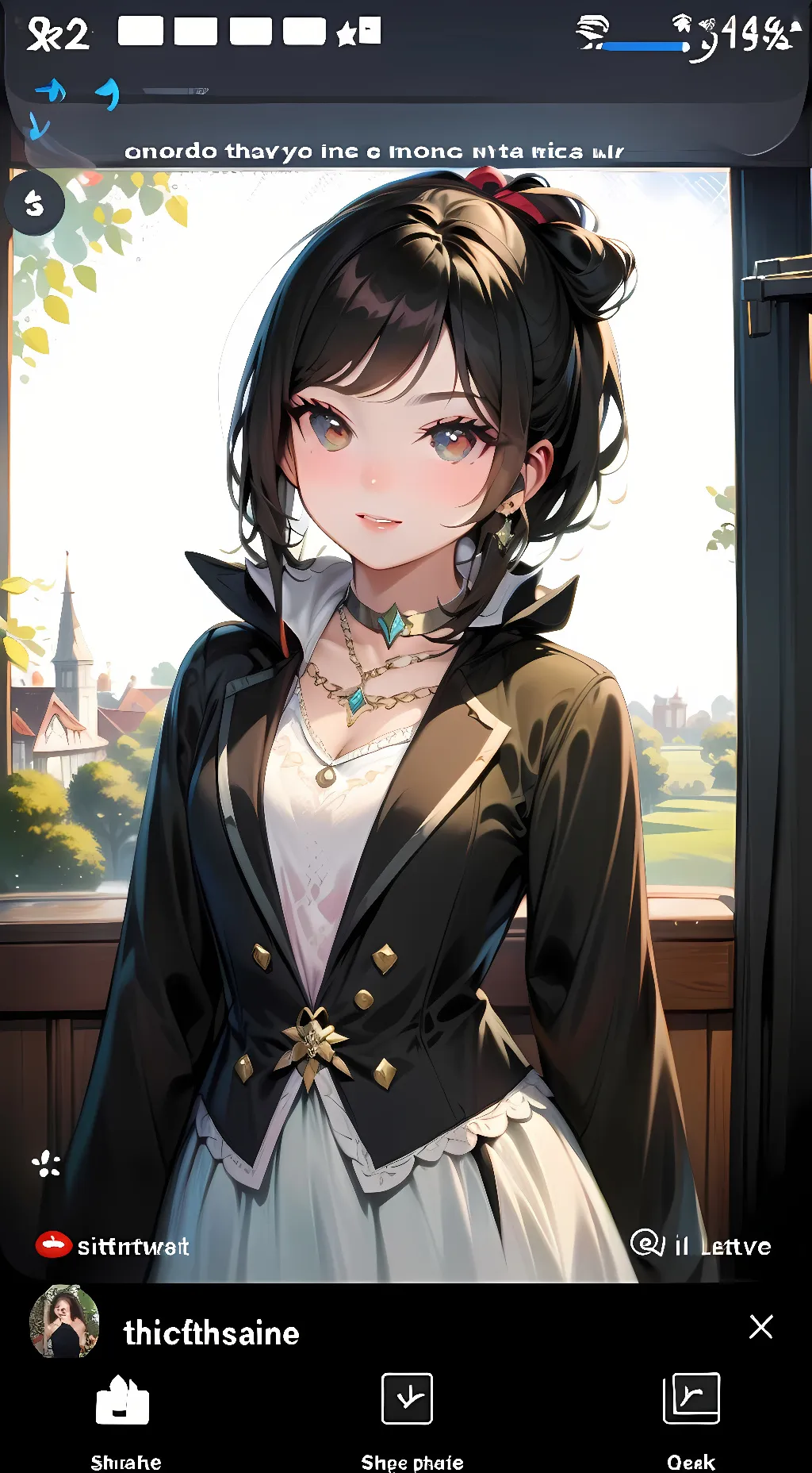 ai character: Lizzie  background