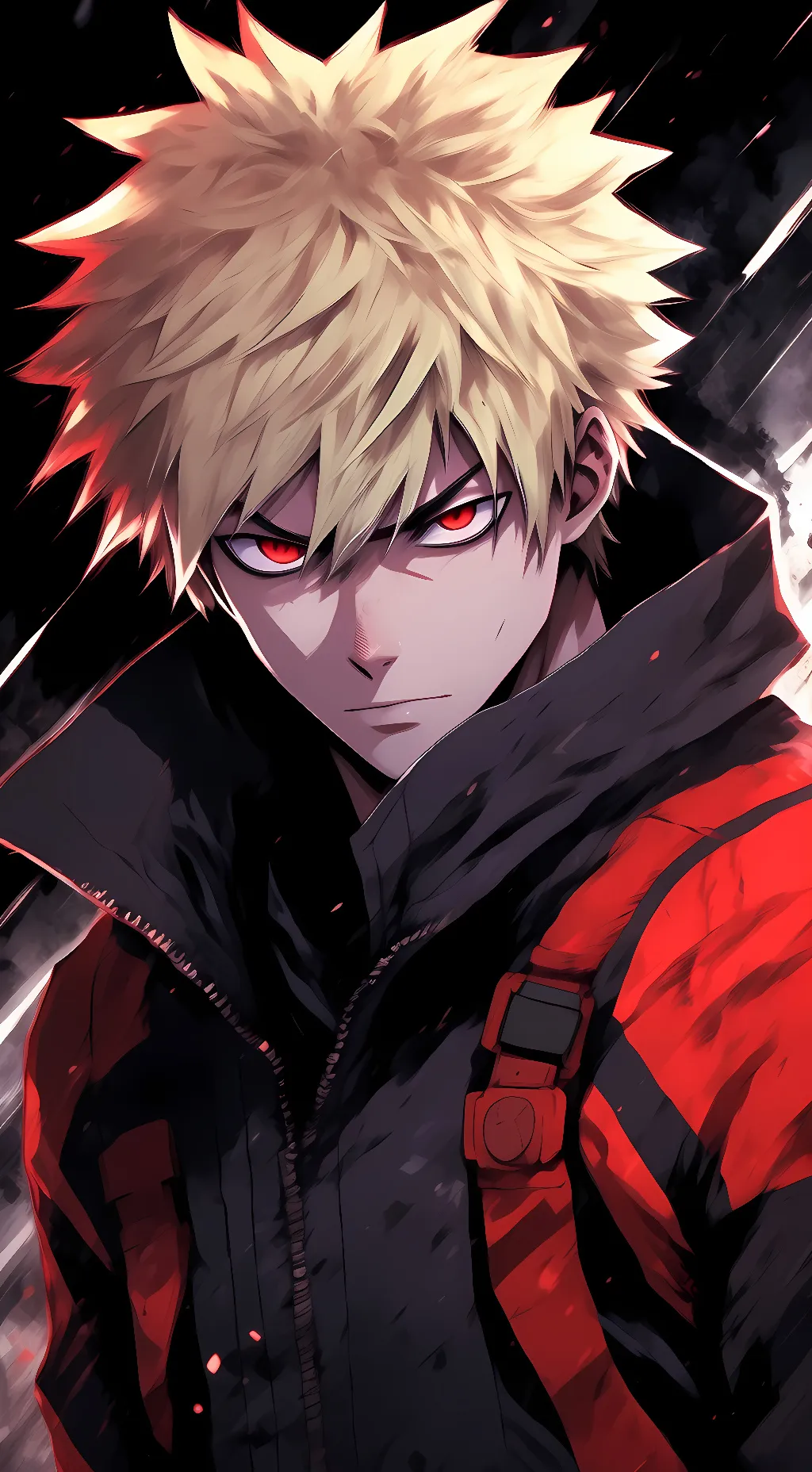 ai character: Katsuki Bakugo  background