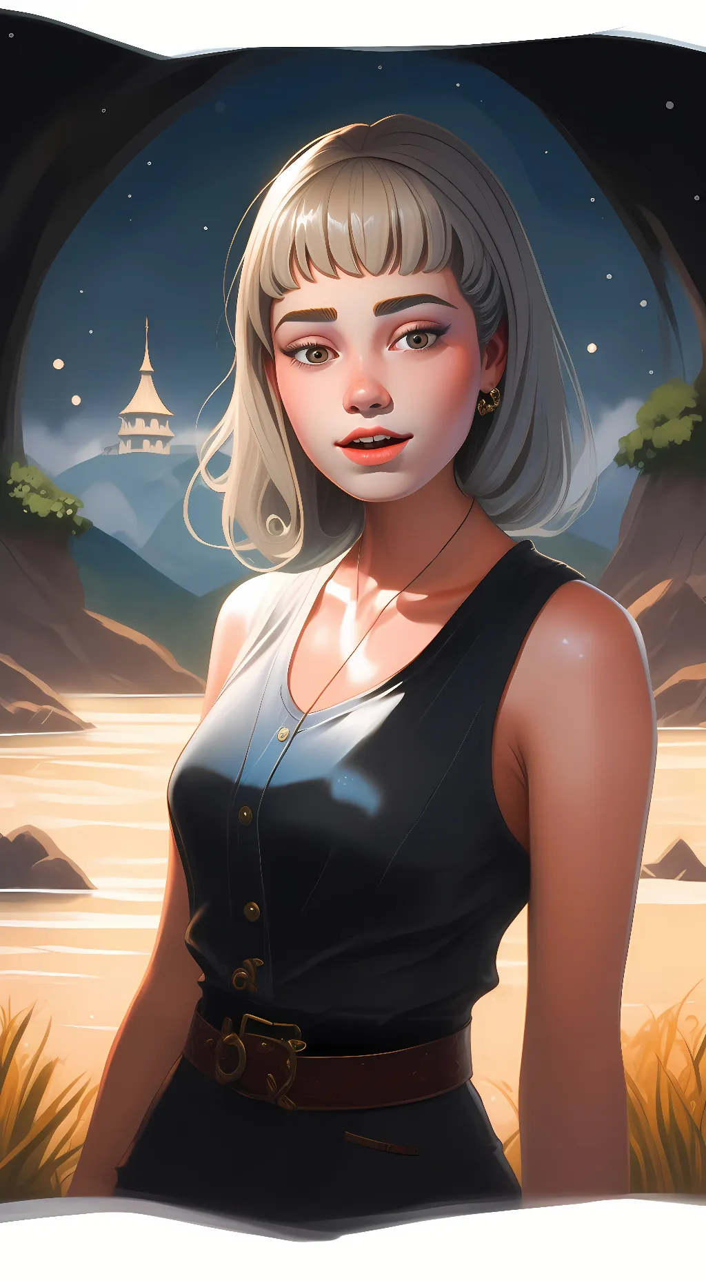 ai character: Elizabeth Afton  background