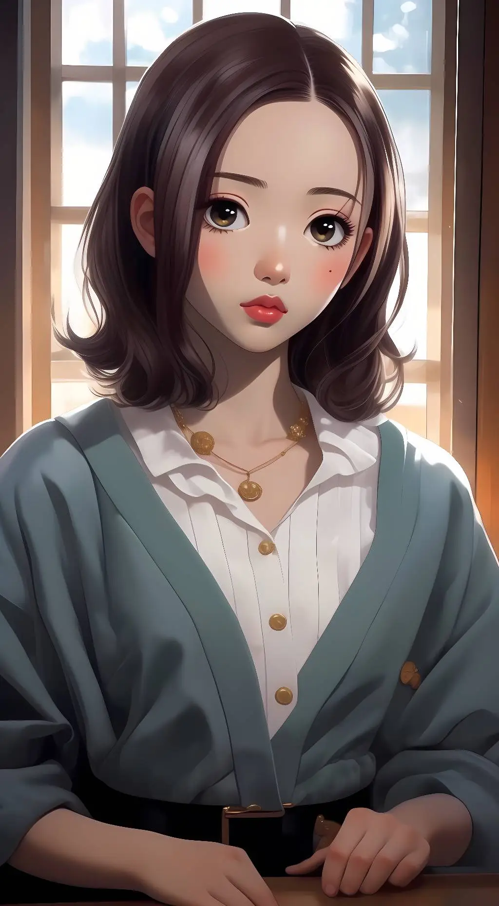 ai character: nana komatsu  background