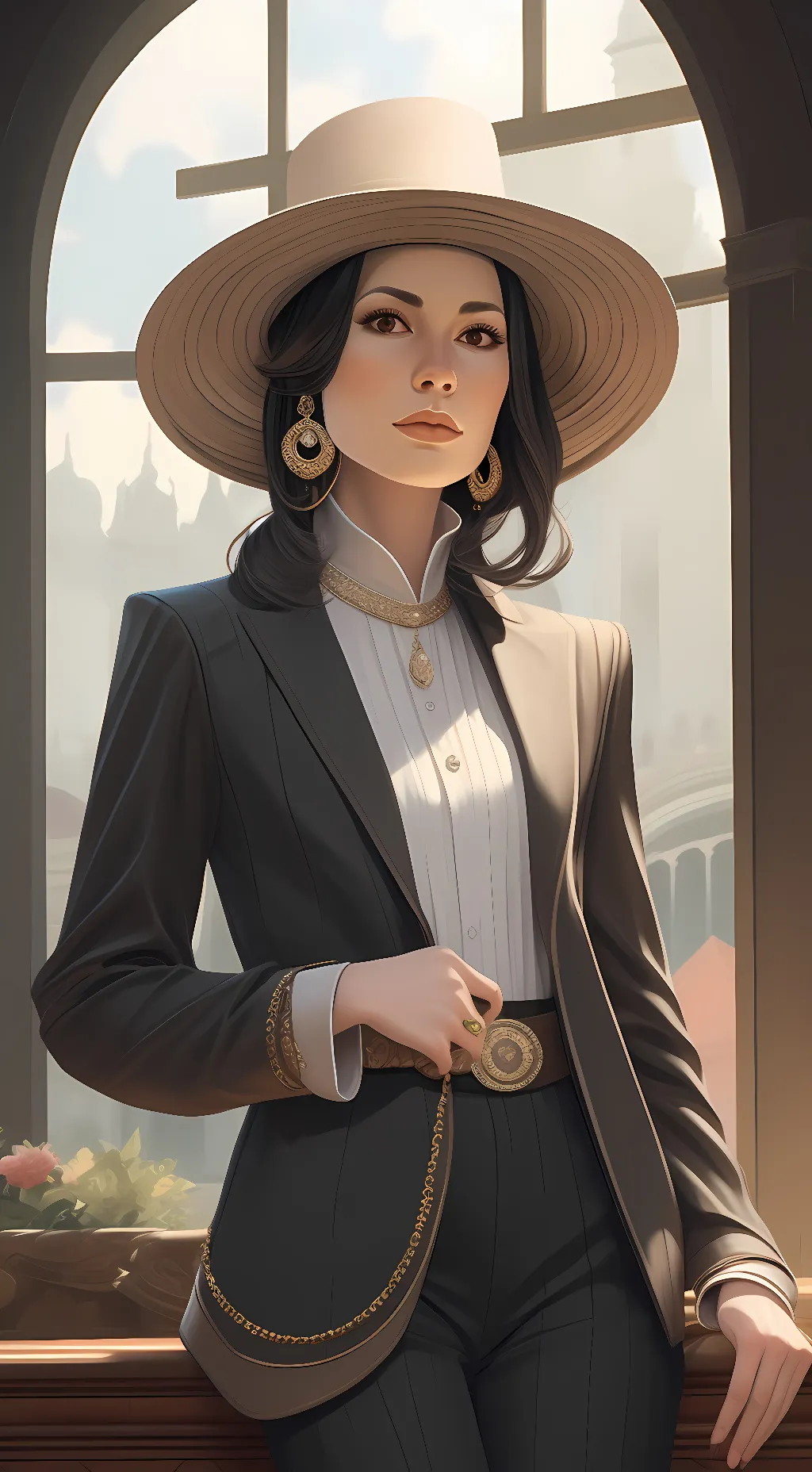 ai character: Sydney  background