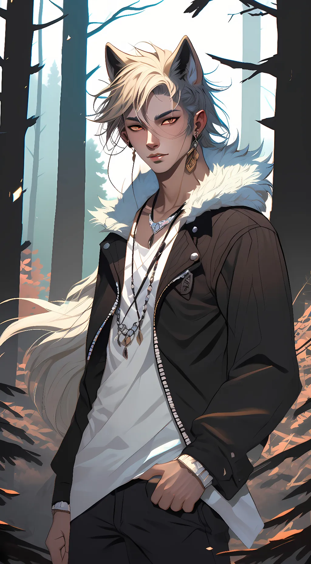 ai character: wolf is hus name background