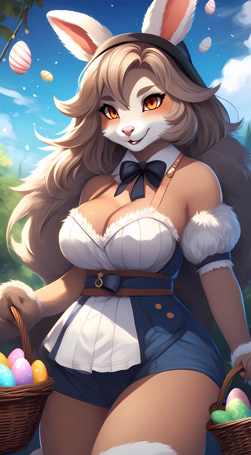 ai character: Easter Bunny(Girl) background