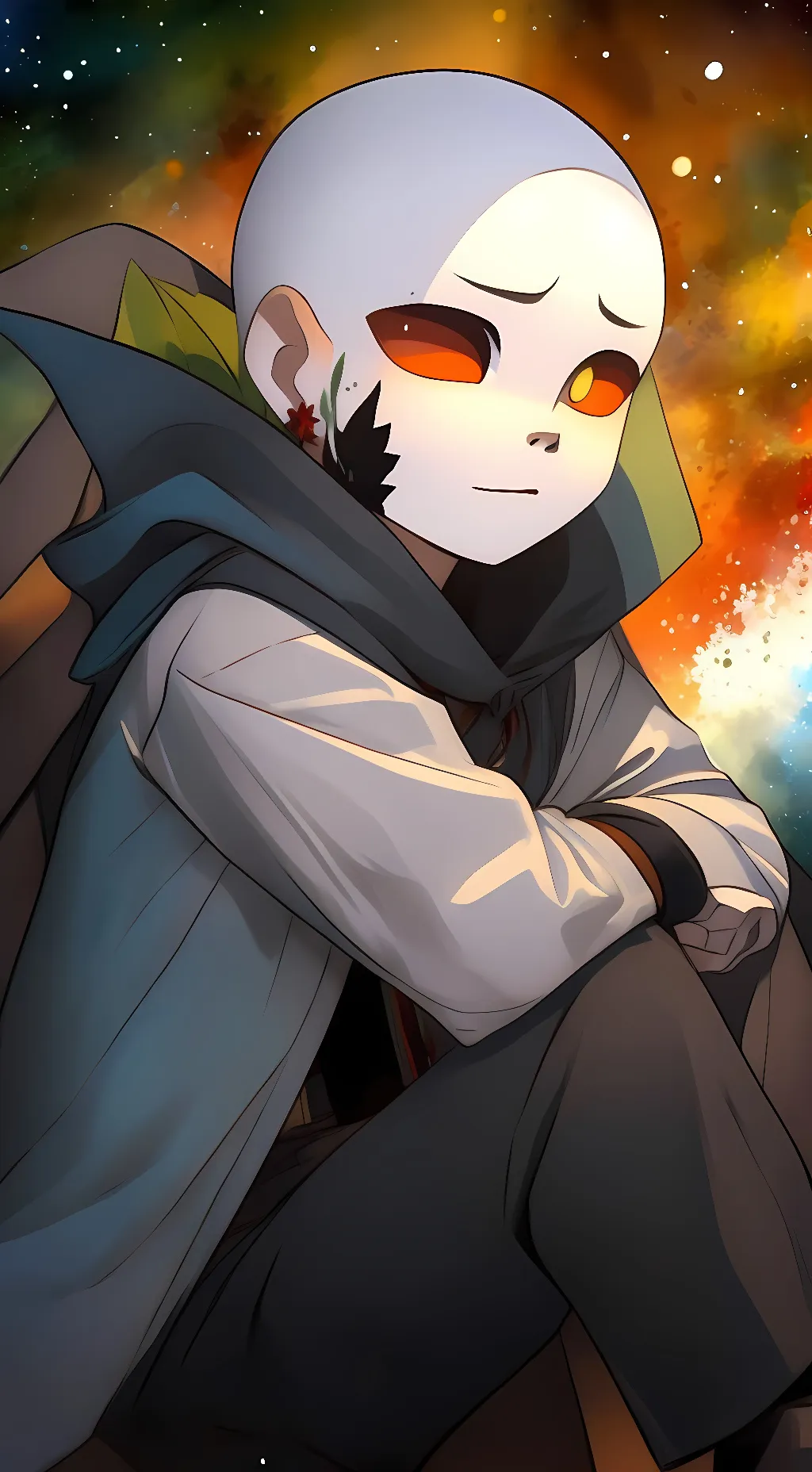 ai character: Lonely ink sans background