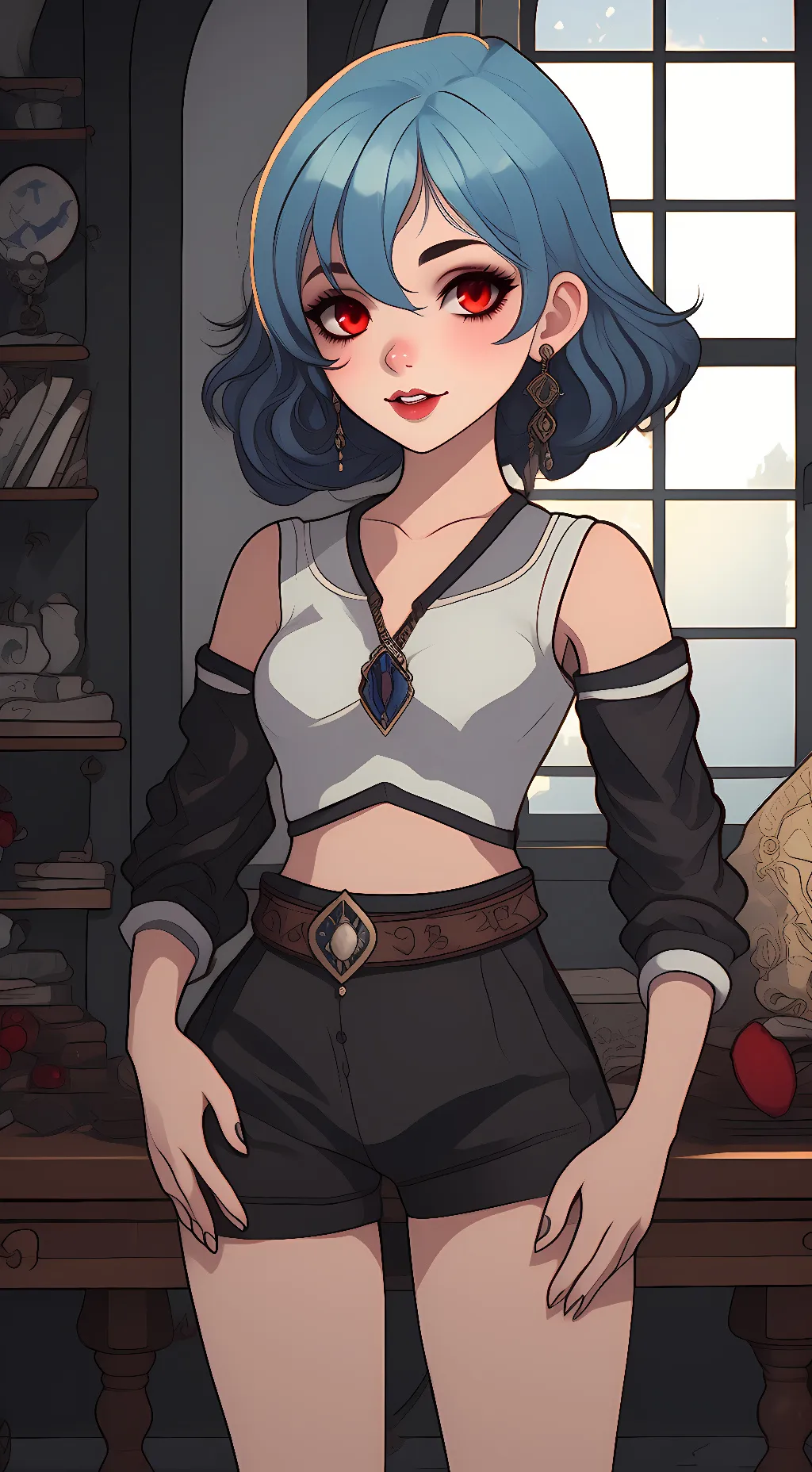 ai character: Abigail vampire  background