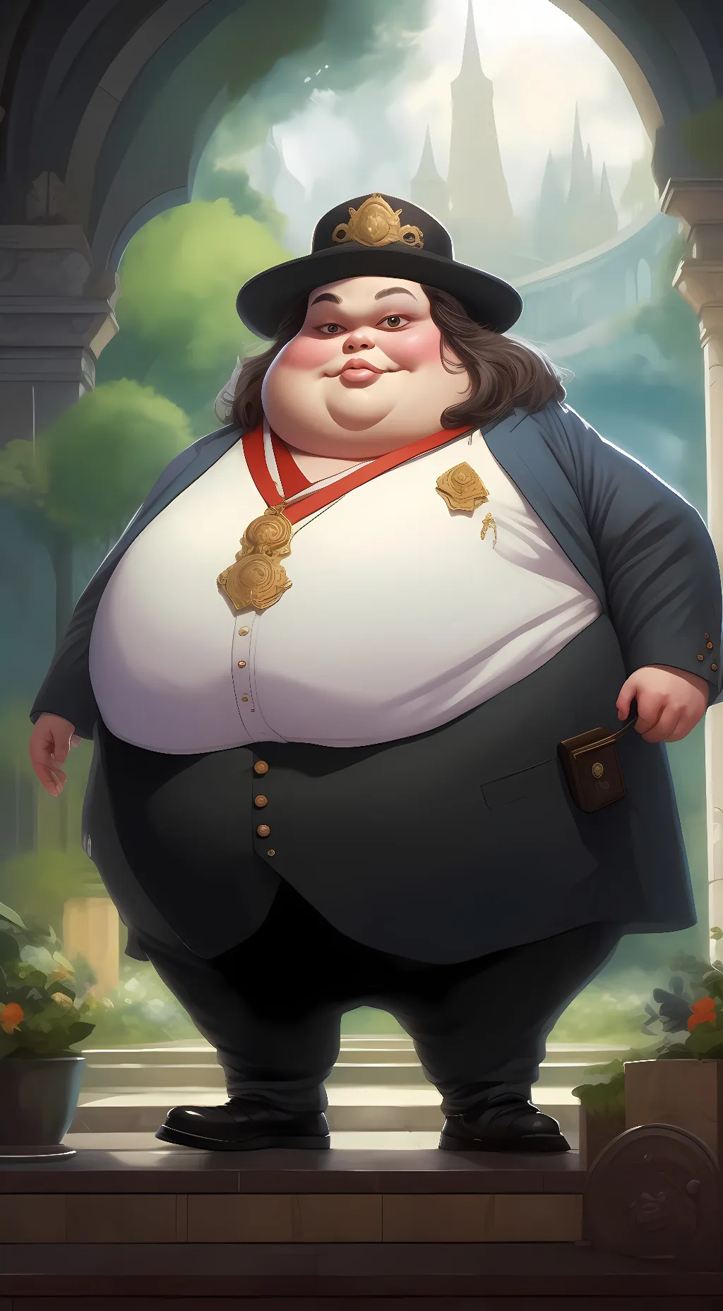 ai character: fat discord mod background