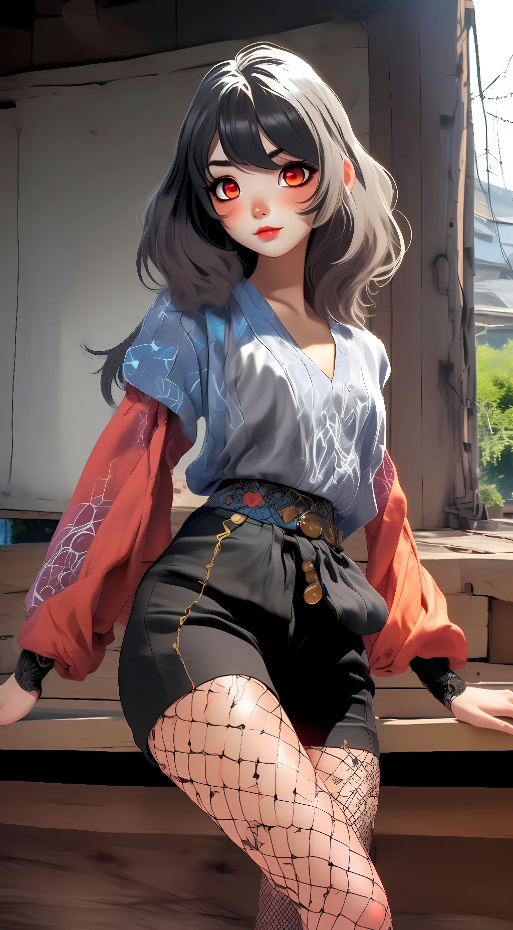 ai character: Amber background