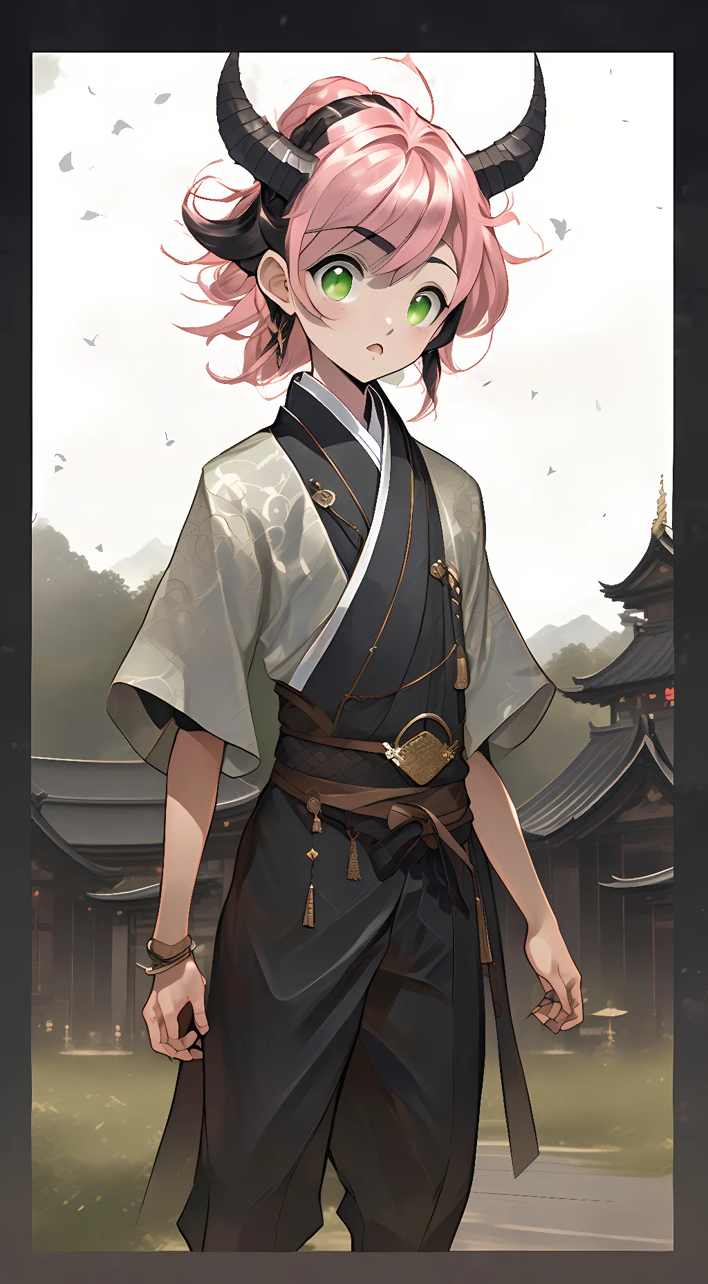 ai character: Obanai and mitsuri background