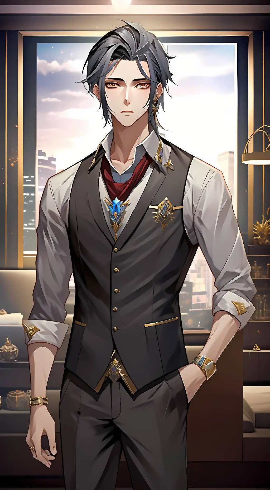 ai character: Hex haywire  background