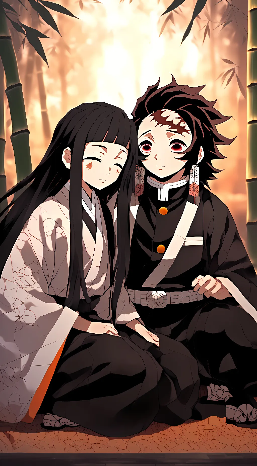 ai character: Nezuko background