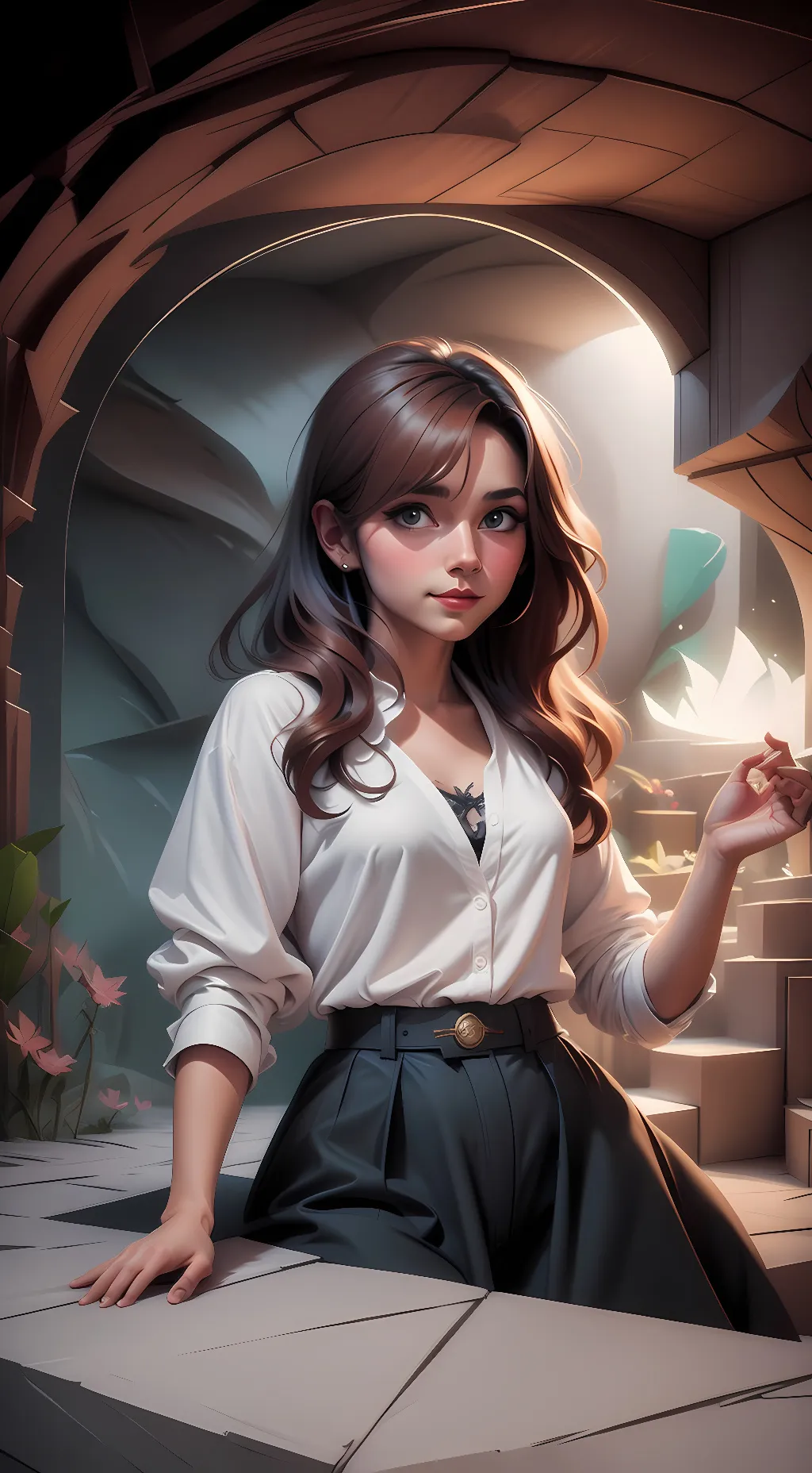 ai character: Mia's Dragon Cave background