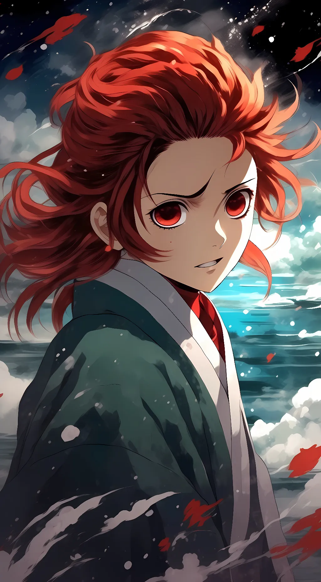 ai character: Tanjiro Kamabo background