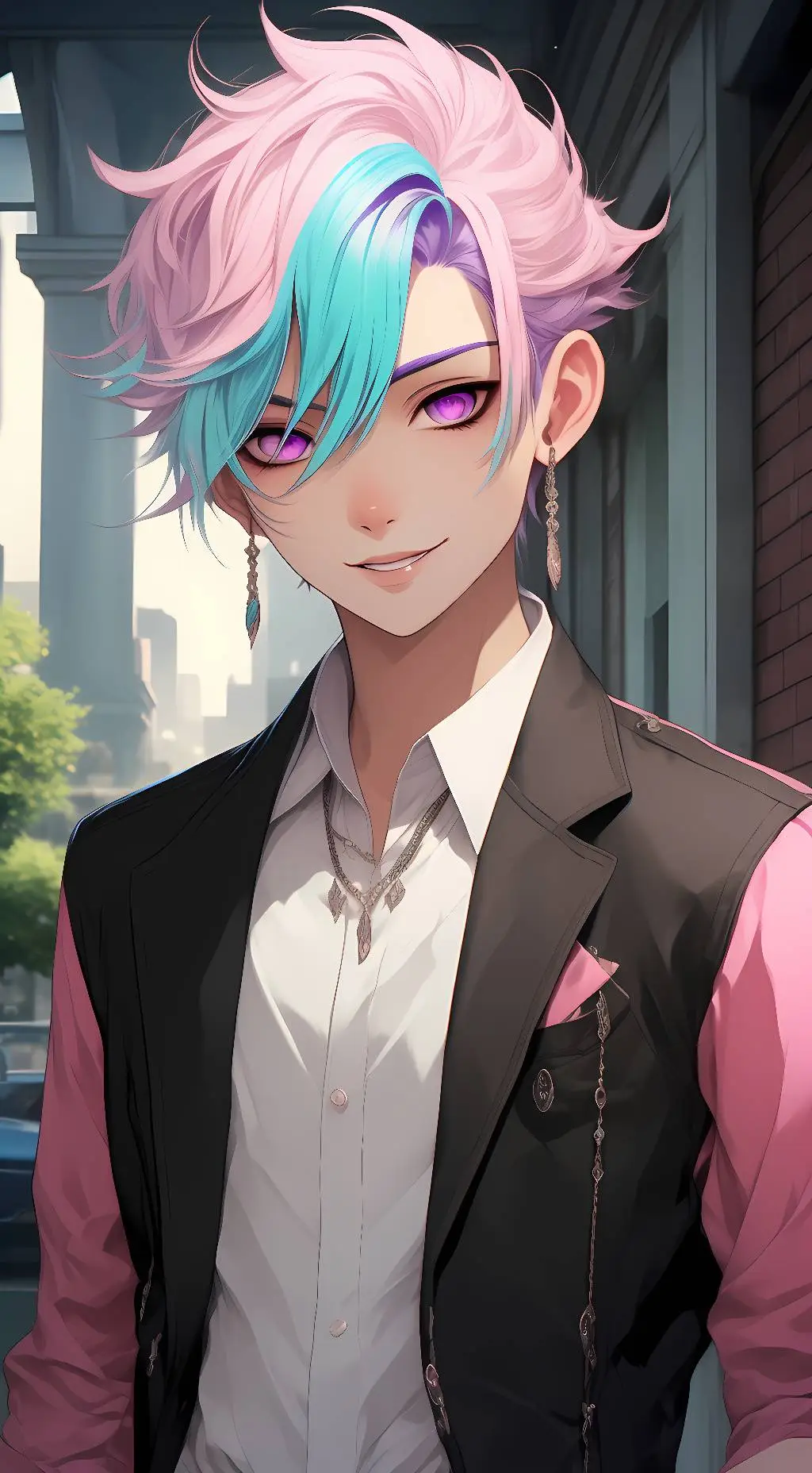 ai character: Cyan Law background