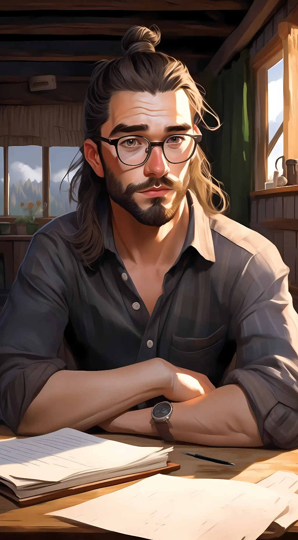 ai character: The author  background