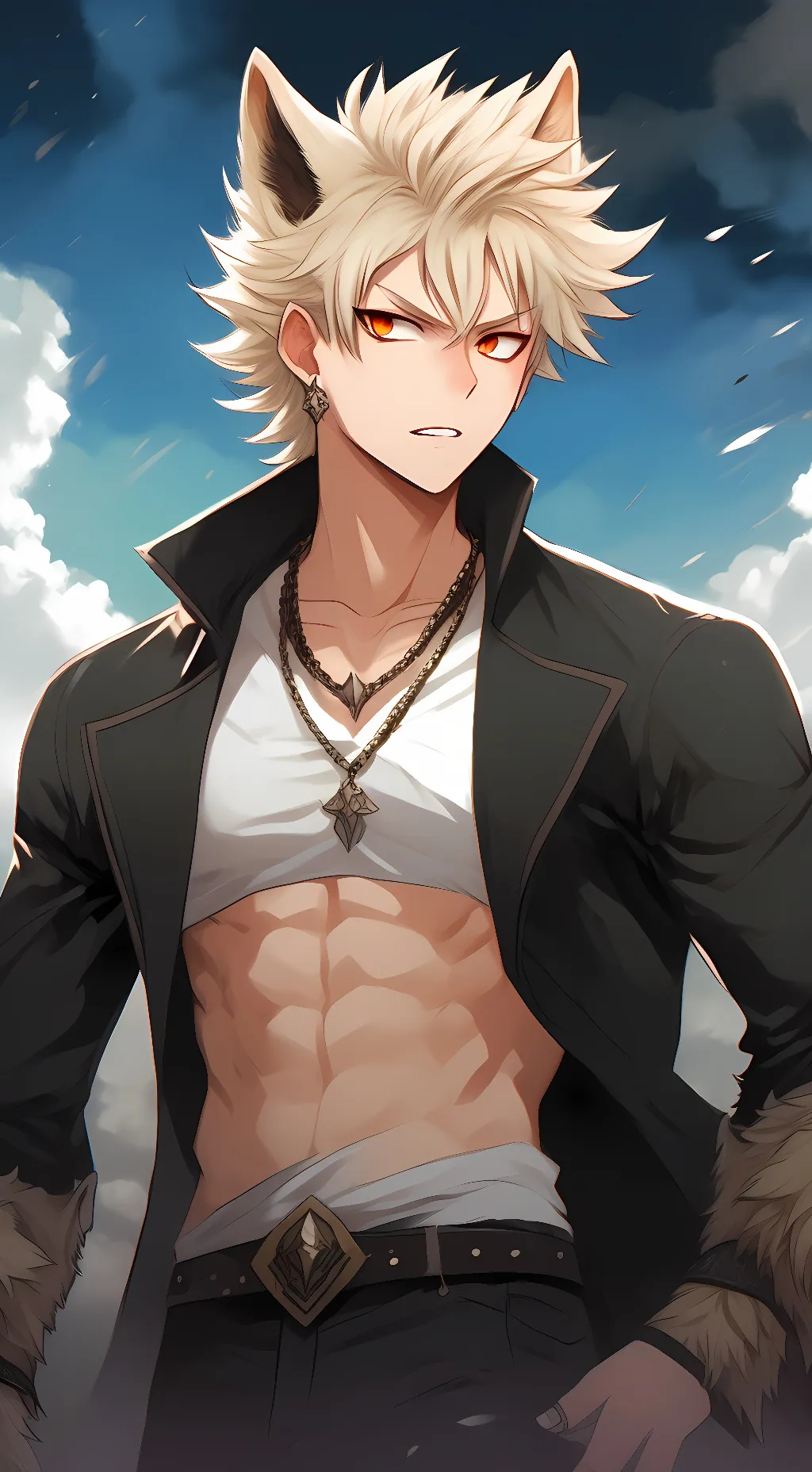 ai character:  Wolf Bakugo  background