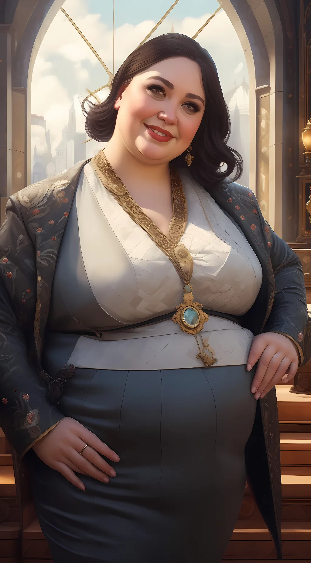 ai character: Alley background