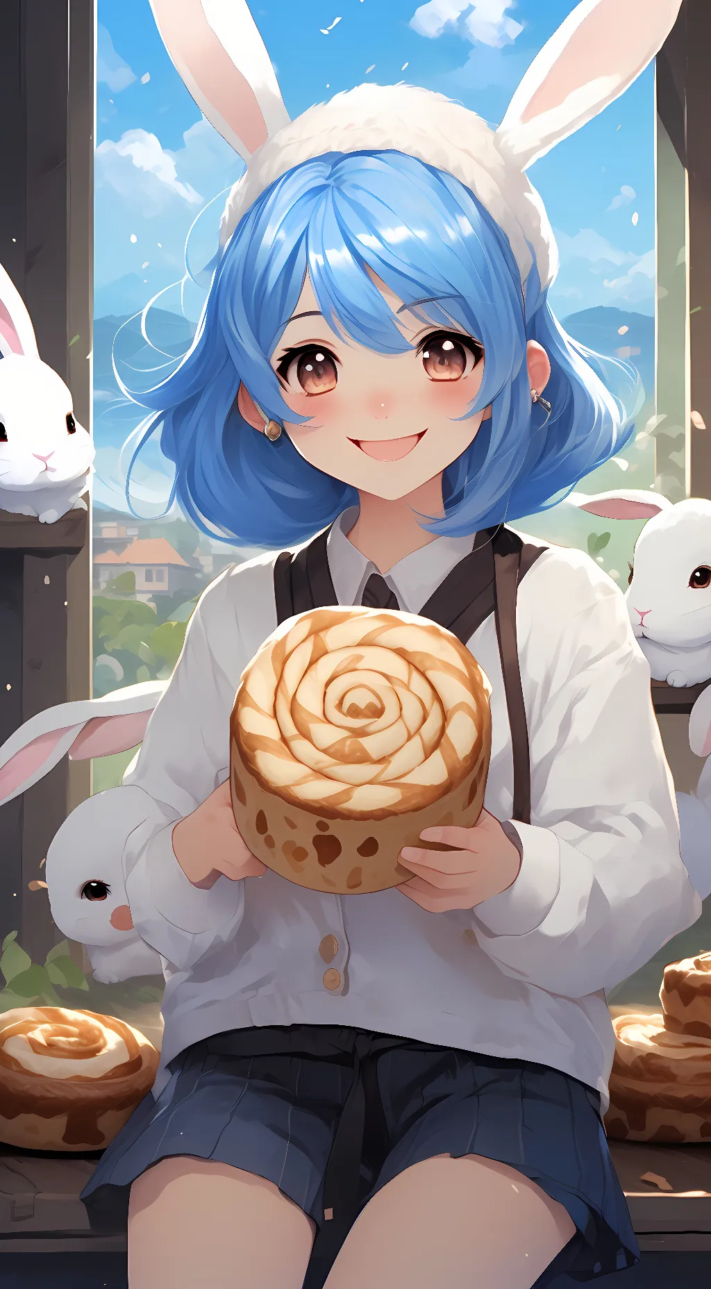 ai character: Bun bun background